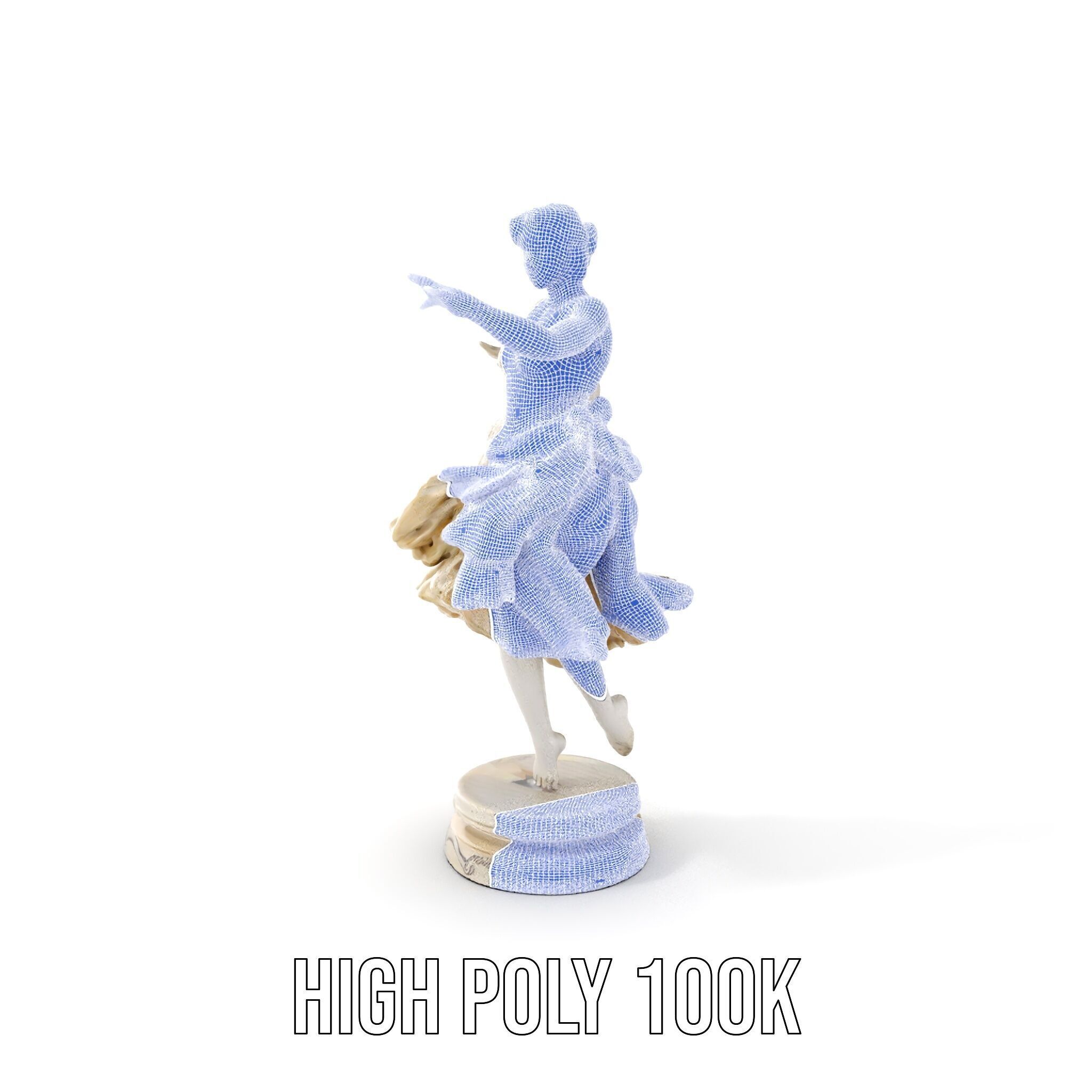 Graceful Dance Statue Model Pack Low-poly 3D model_4