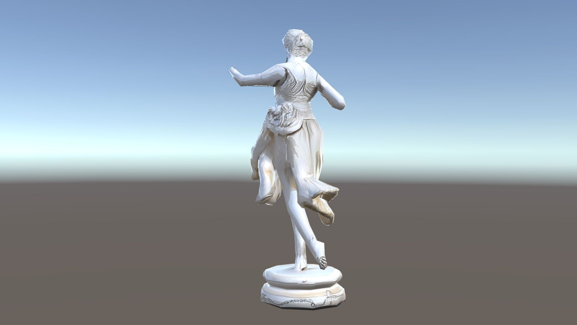 Graceful Dance Statue Model Pack Low-poly 3D model_35