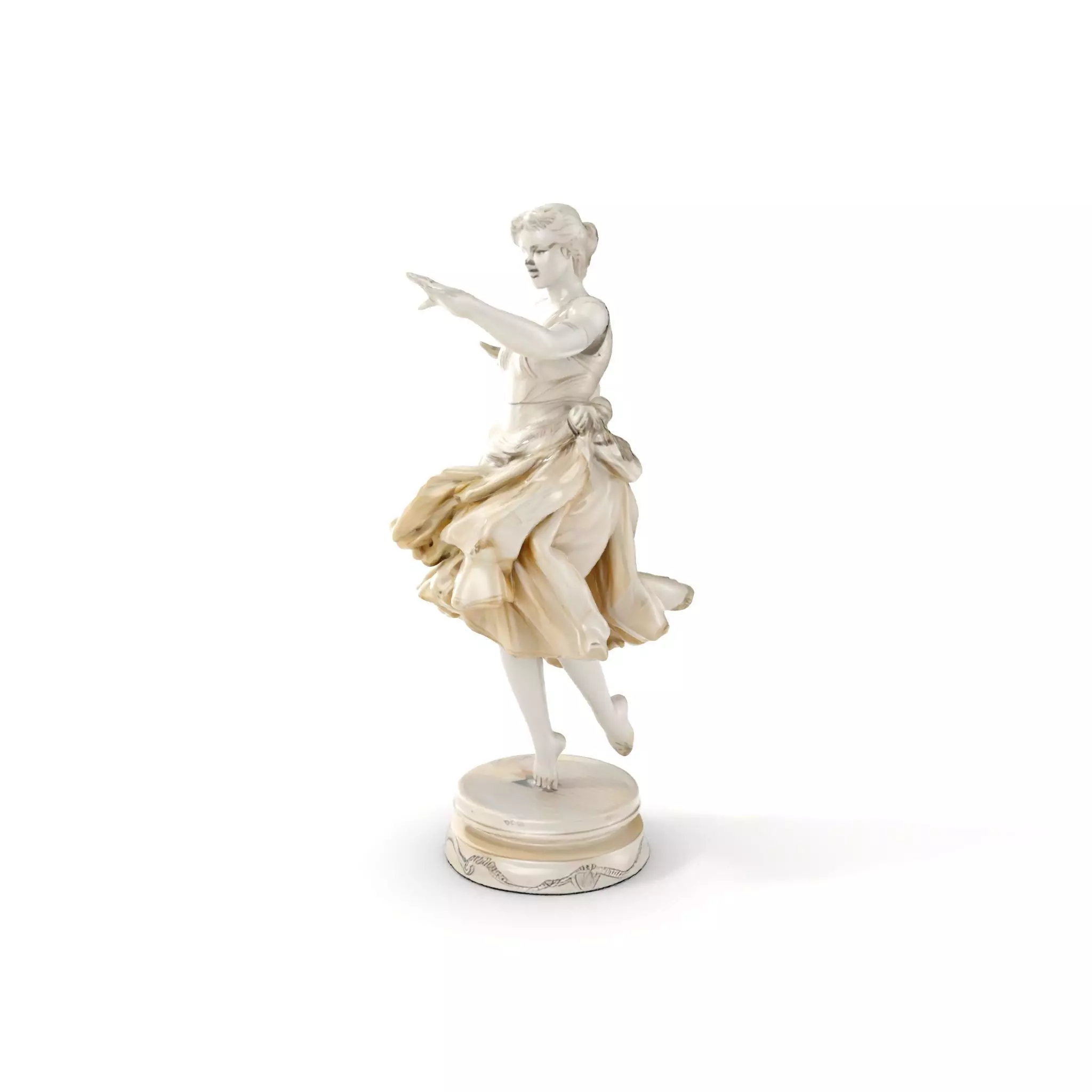 Graceful Dance Statue Model Pack Low-poly 3D model_0