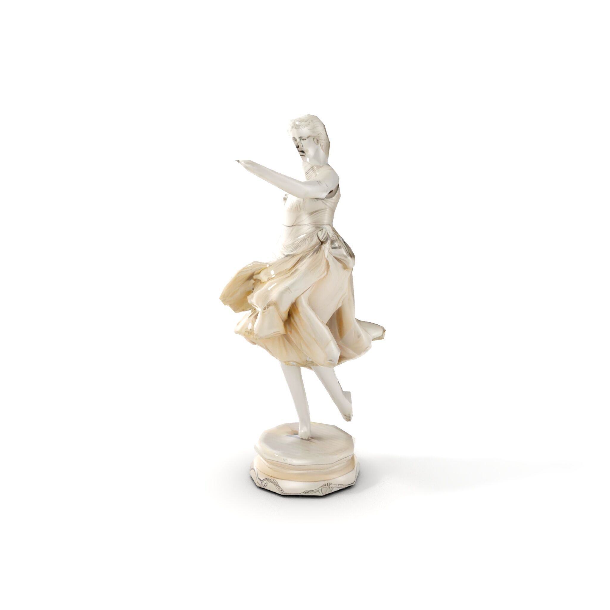 Graceful Dance Statue Model Pack Low-poly 3D model_18