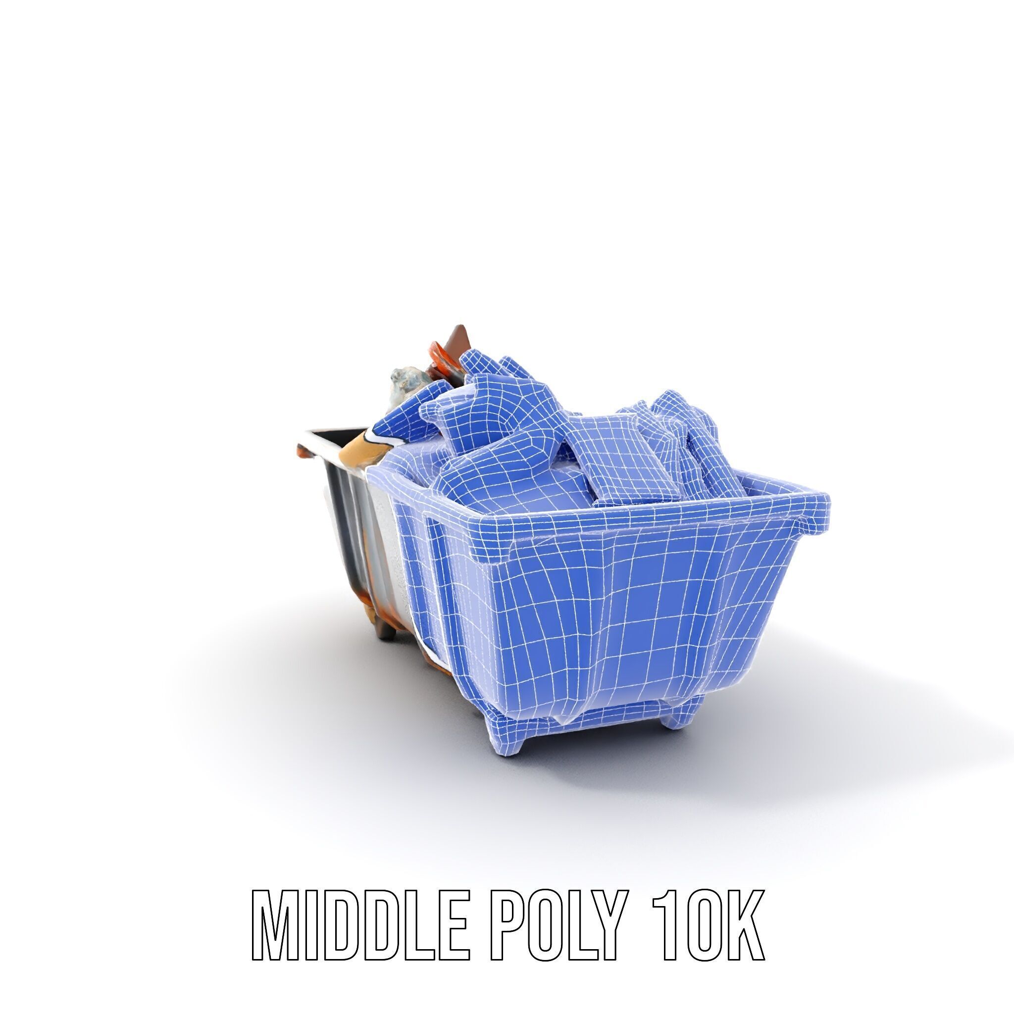 Rustic Dumpster and Debris Model Pack Low-poly 3D model_15