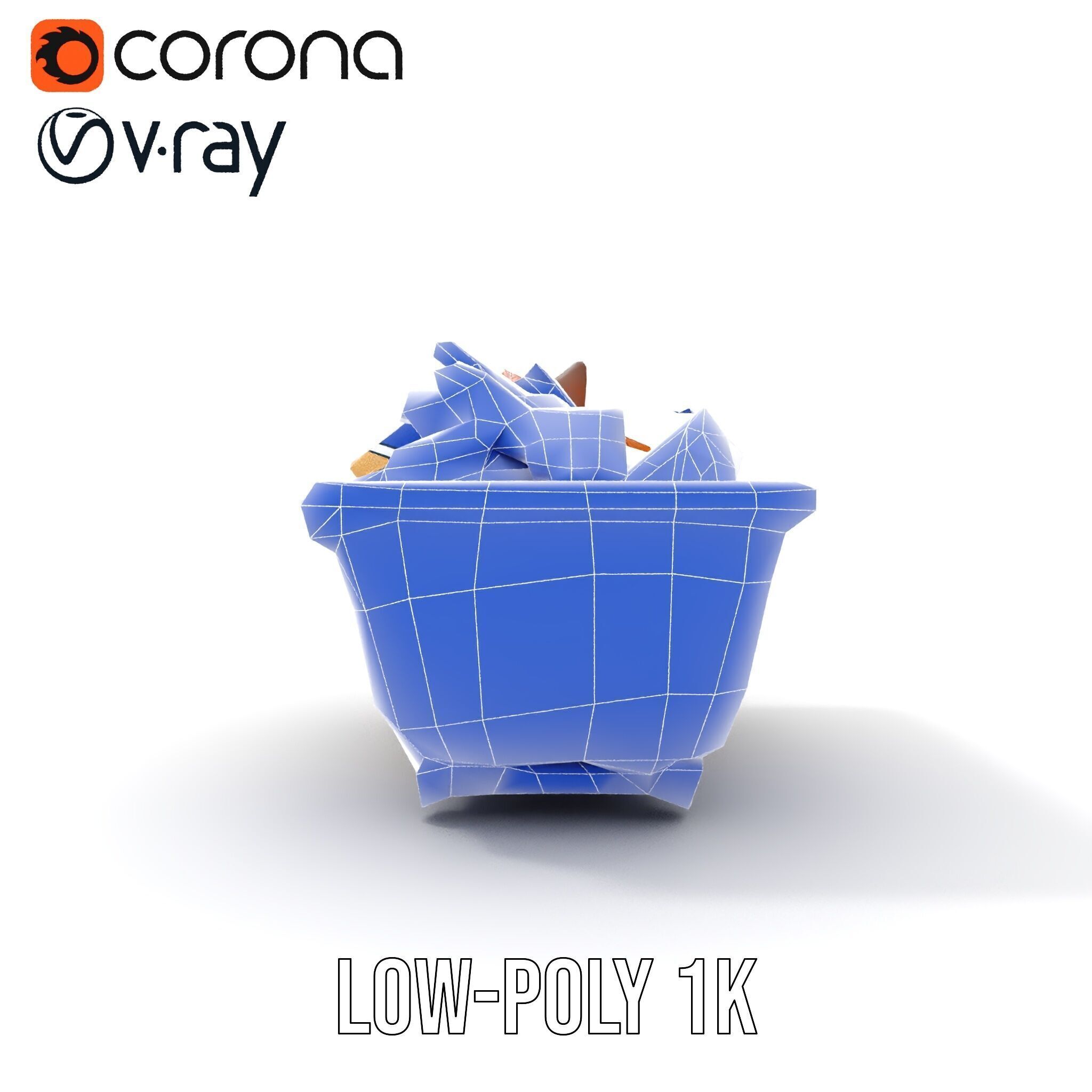 Rustic Dumpster and Debris Model Pack Low-poly 3D model_20