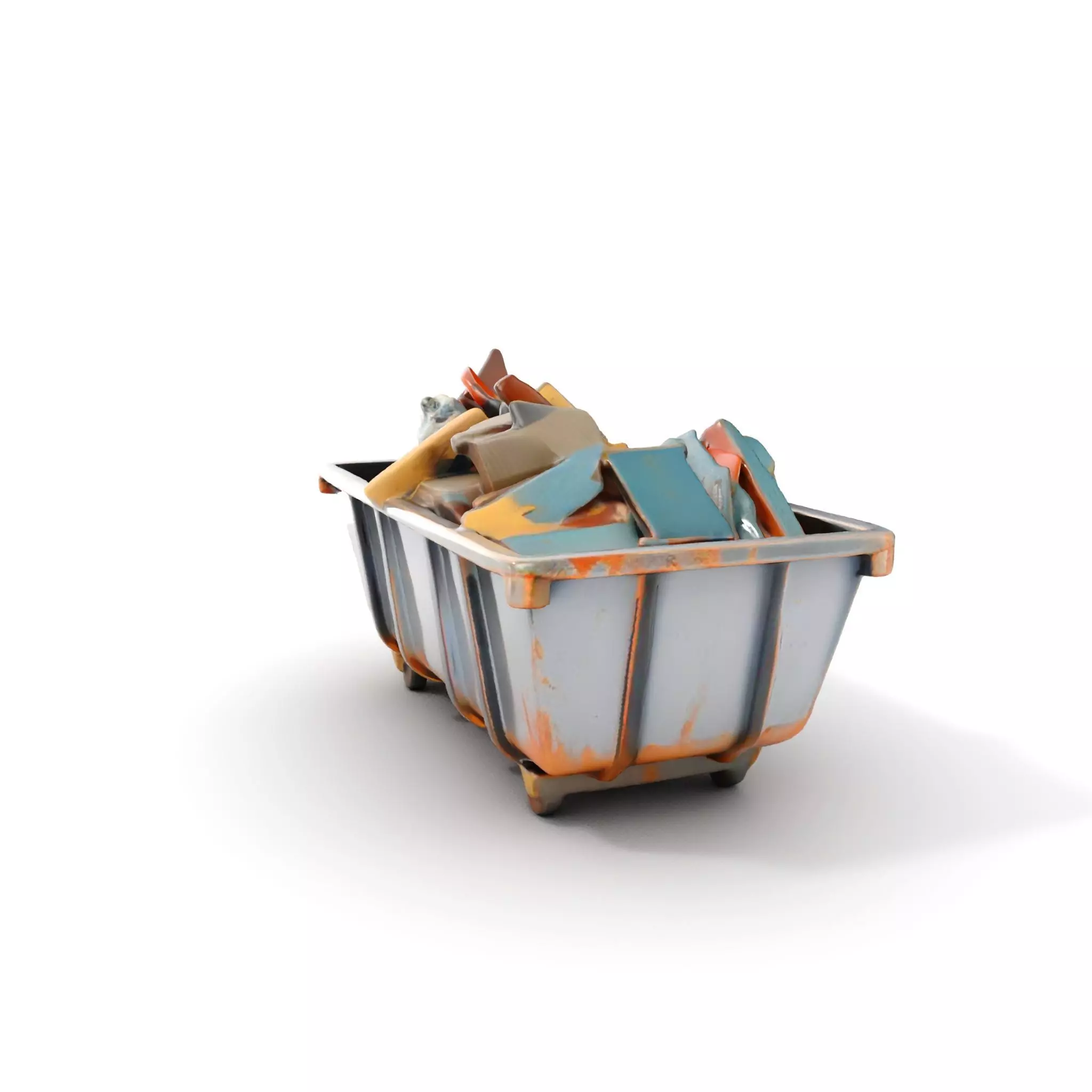 Rustic Dumpster and Debris Model Pack Low-poly 3D model_0