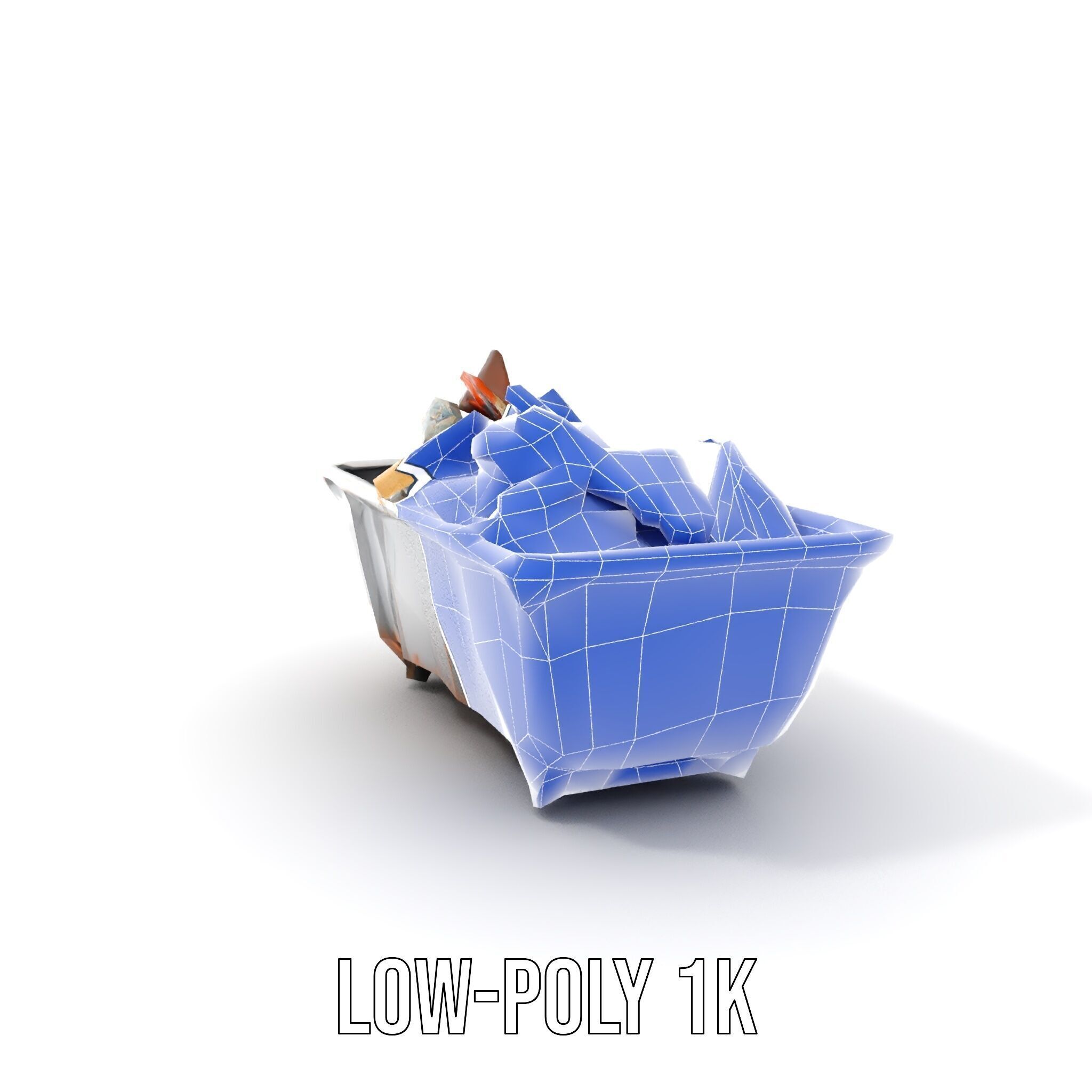 Rustic Dumpster and Debris Model Pack Low-poly 3D model_26