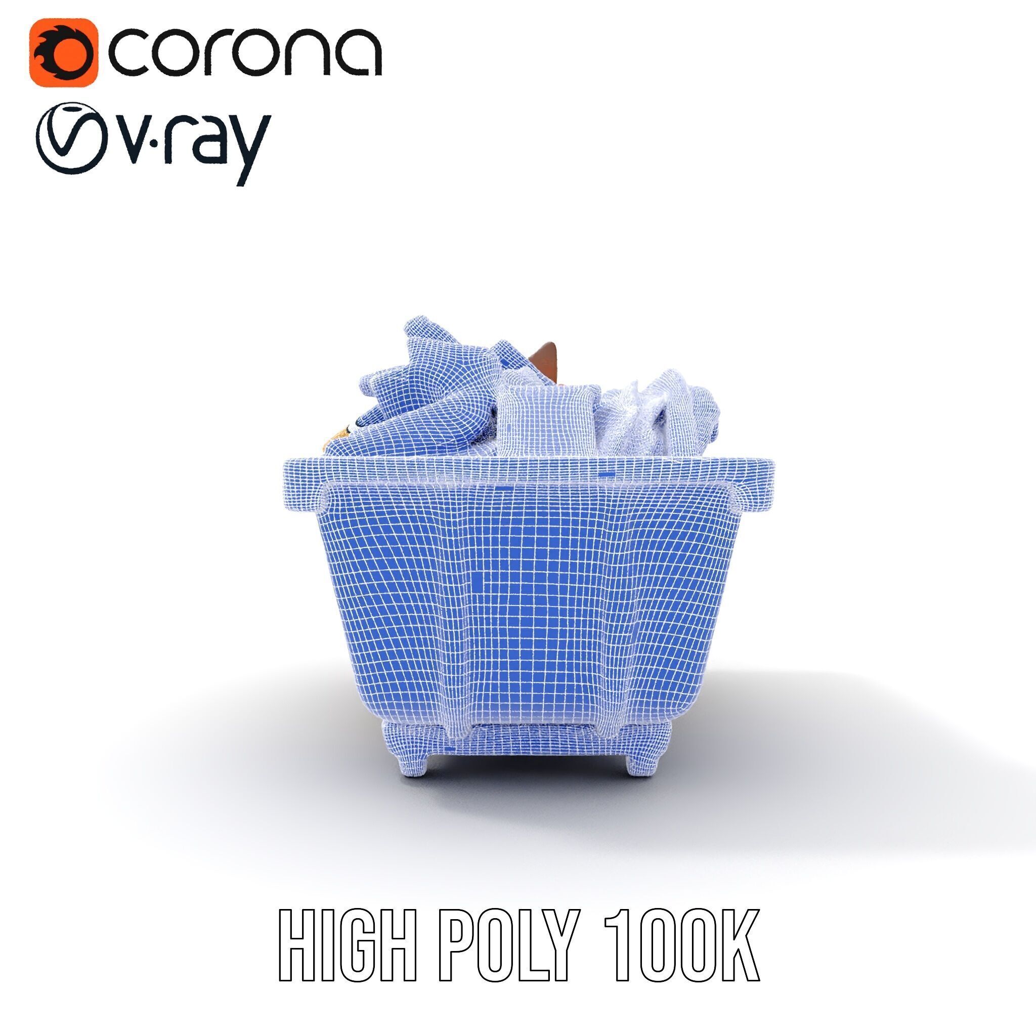 Rustic Dumpster and Debris Model Pack Low-poly 3D model_38