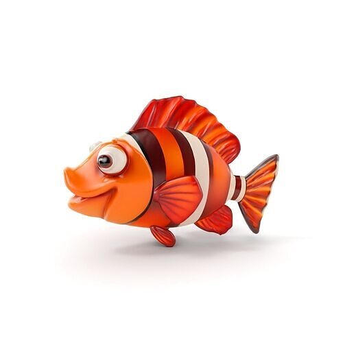 Cute Clownfish Cartoon Model Pack Low-poly 3D model