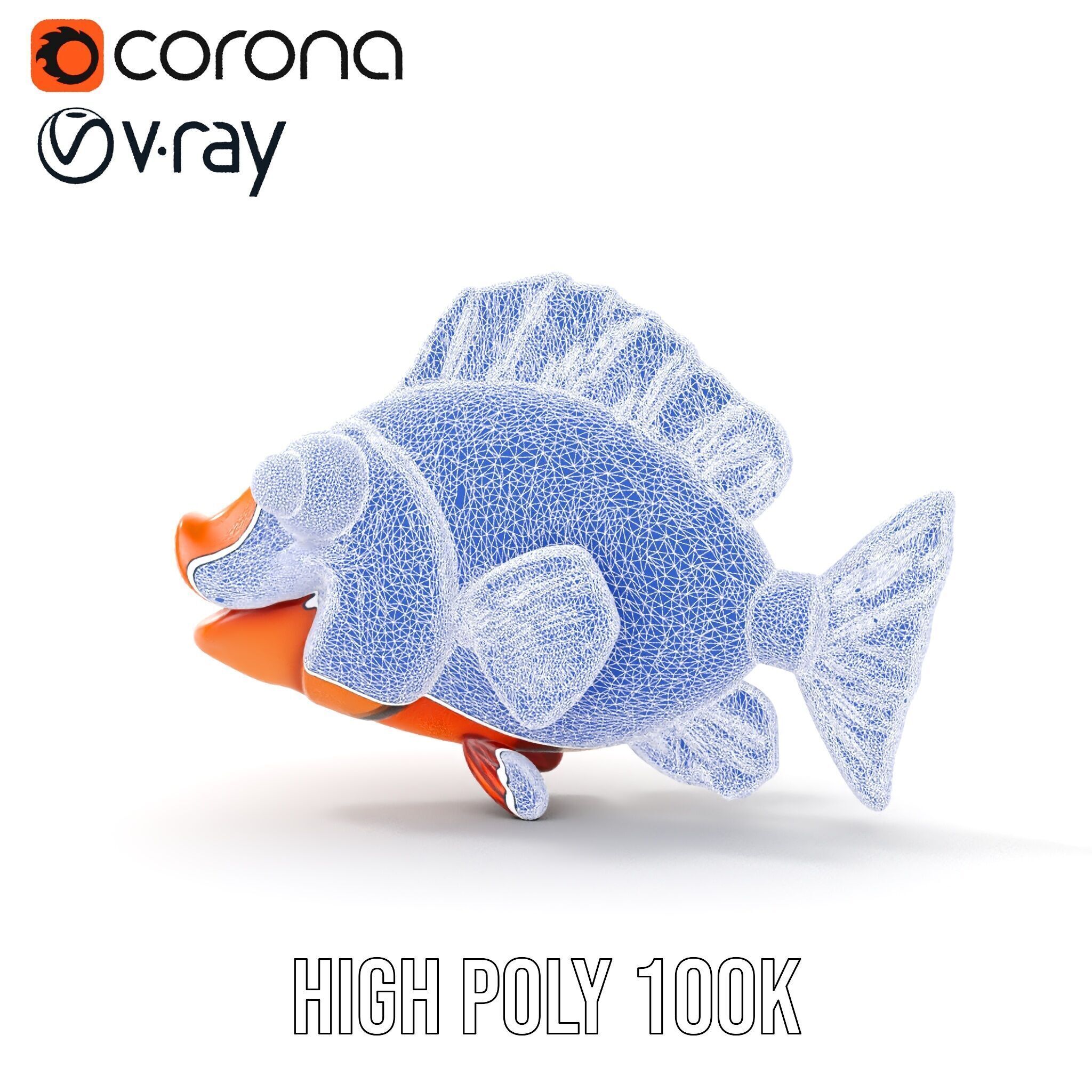 Cute Clownfish Cartoon Model Pack Low-poly 3D model_38