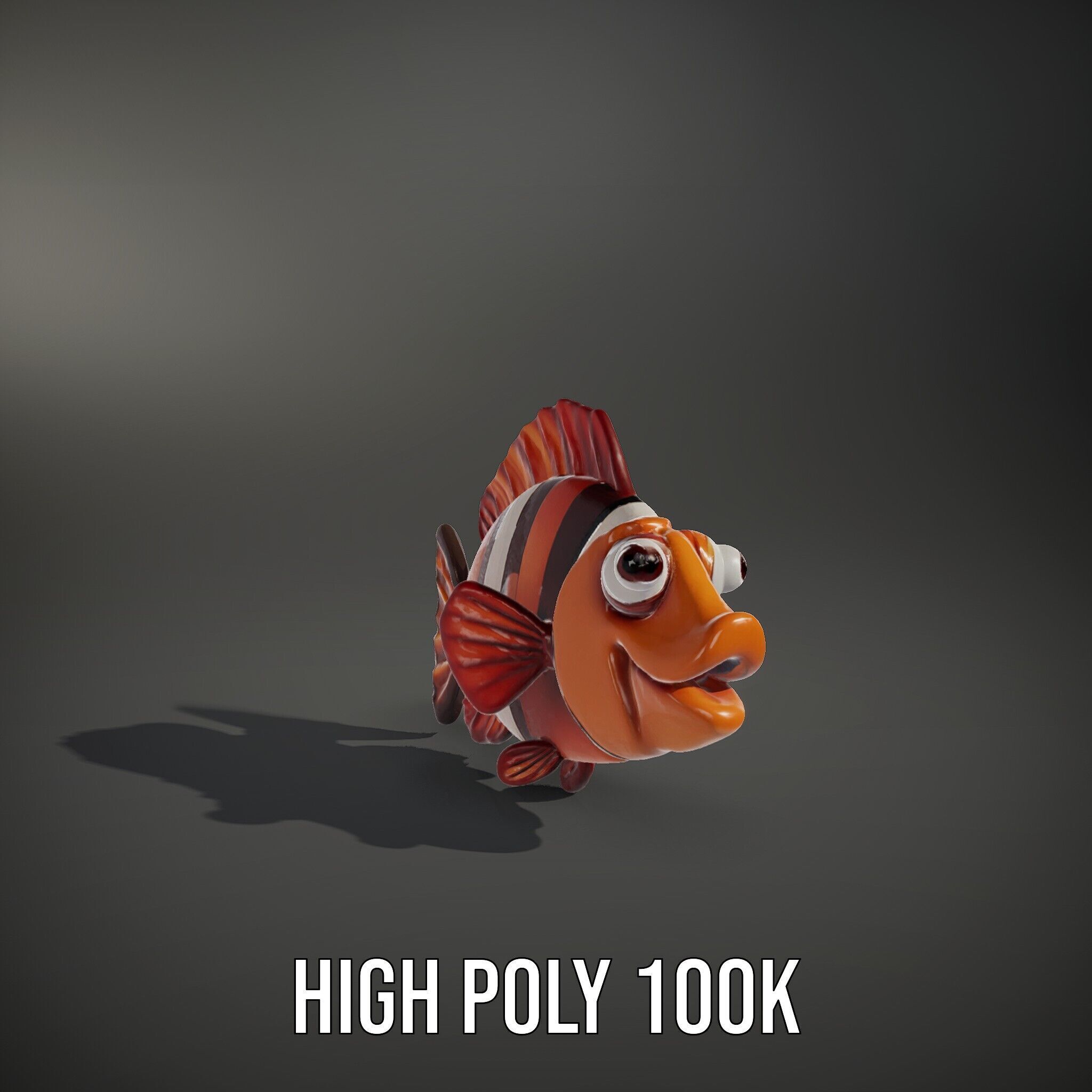 Cute Clownfish Cartoon Model Pack Low-poly 3D model_14