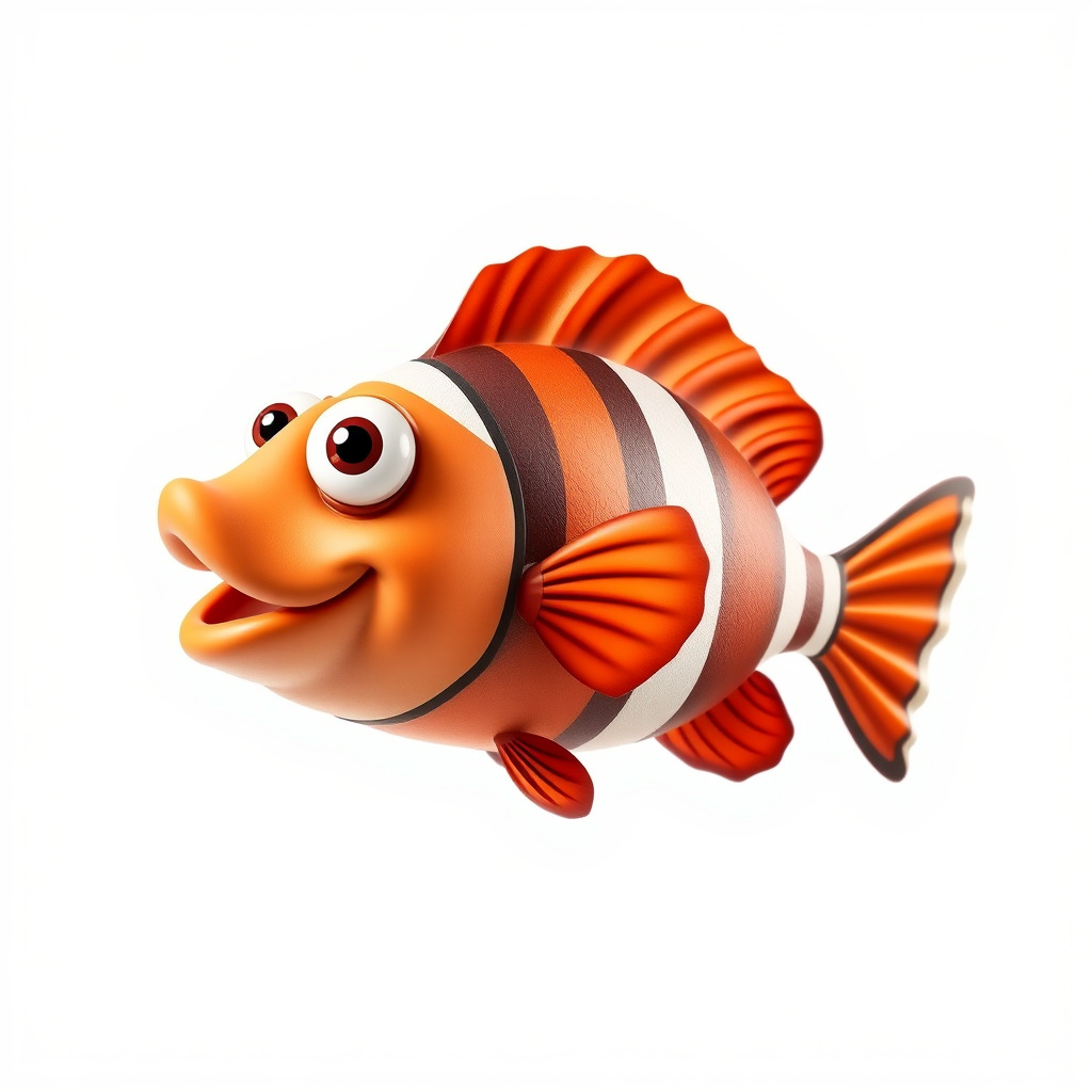 Cute Clownfish Cartoon Model Pack Low-poly 3D model_2