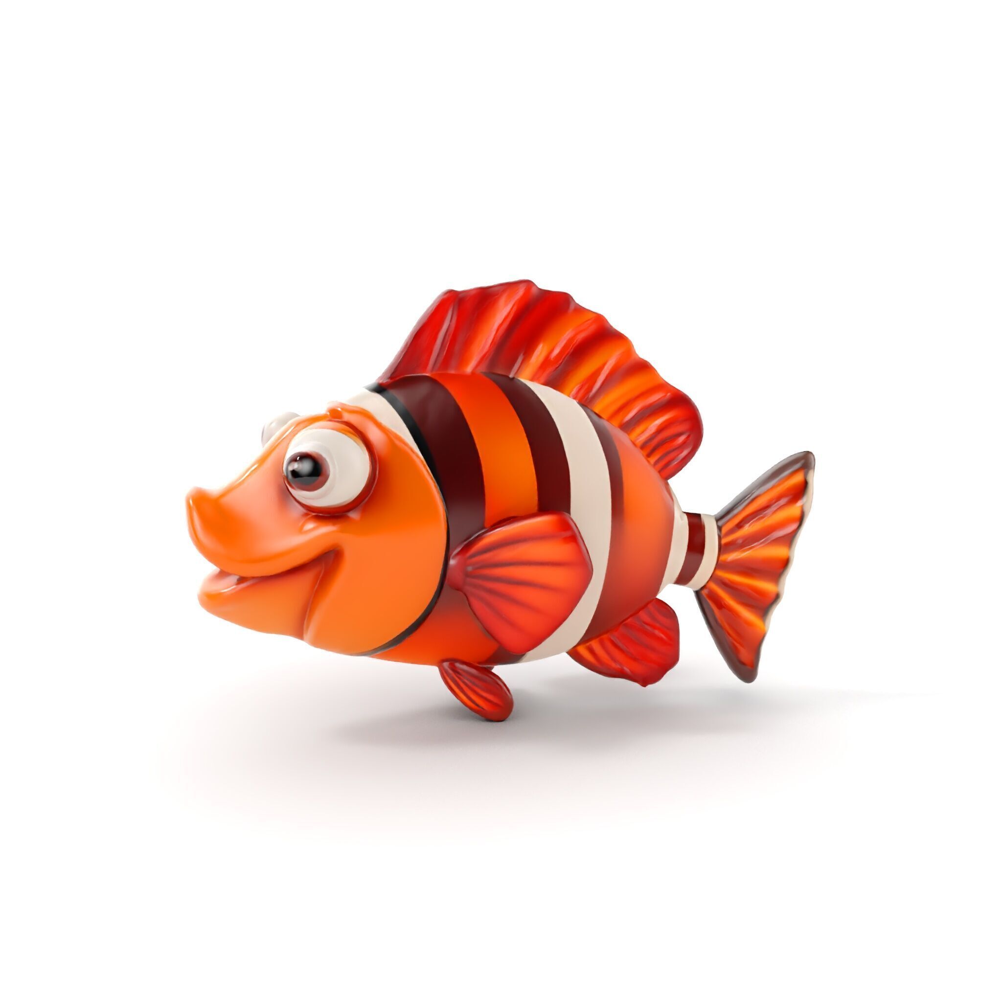 Cute Clownfish Cartoon Model Pack Low-poly 3D model_7