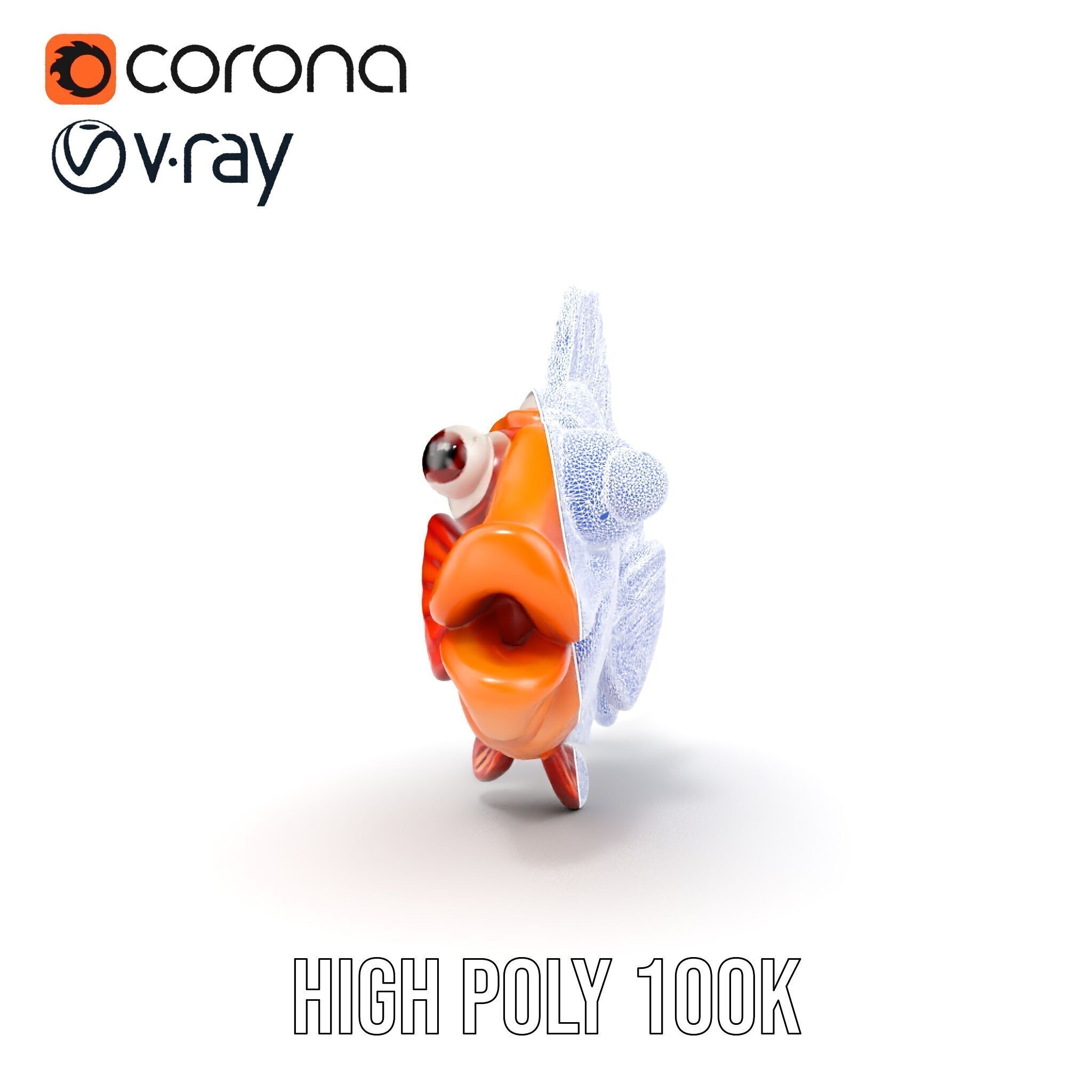 Cute Clownfish Cartoon Model Pack Low-poly 3D model_35