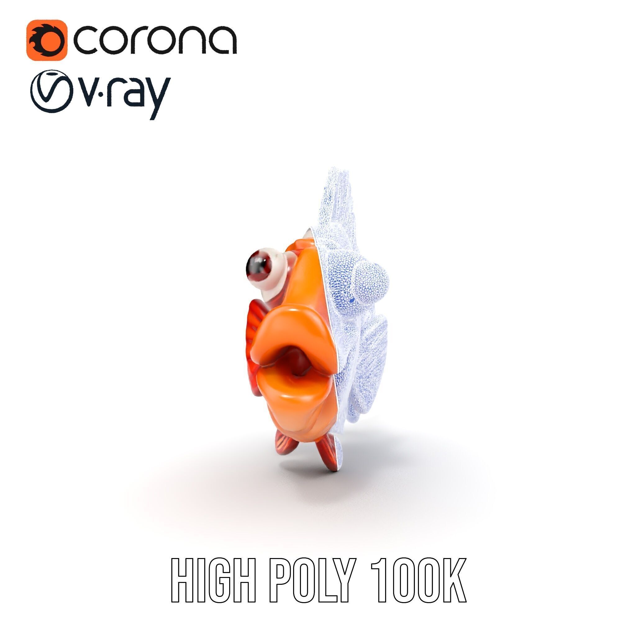 Cute Clownfish Cartoon Model Pack Low-poly 3D model_25