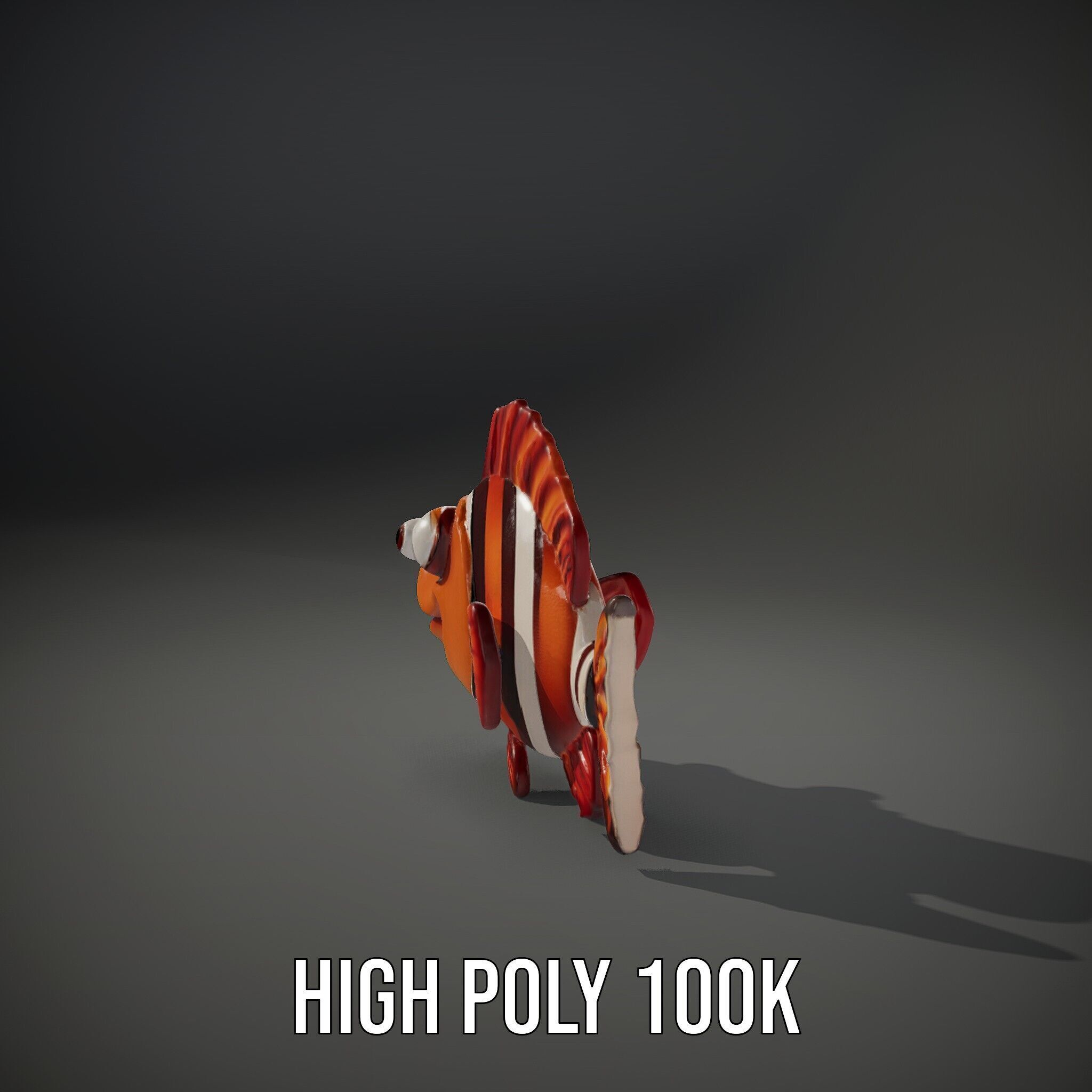 Cute Clownfish Cartoon Model Pack Low-poly 3D model_11