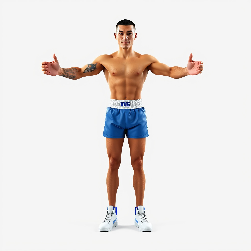 Boxer D Character Model Rigged and Animated Low-poly 3D model_2