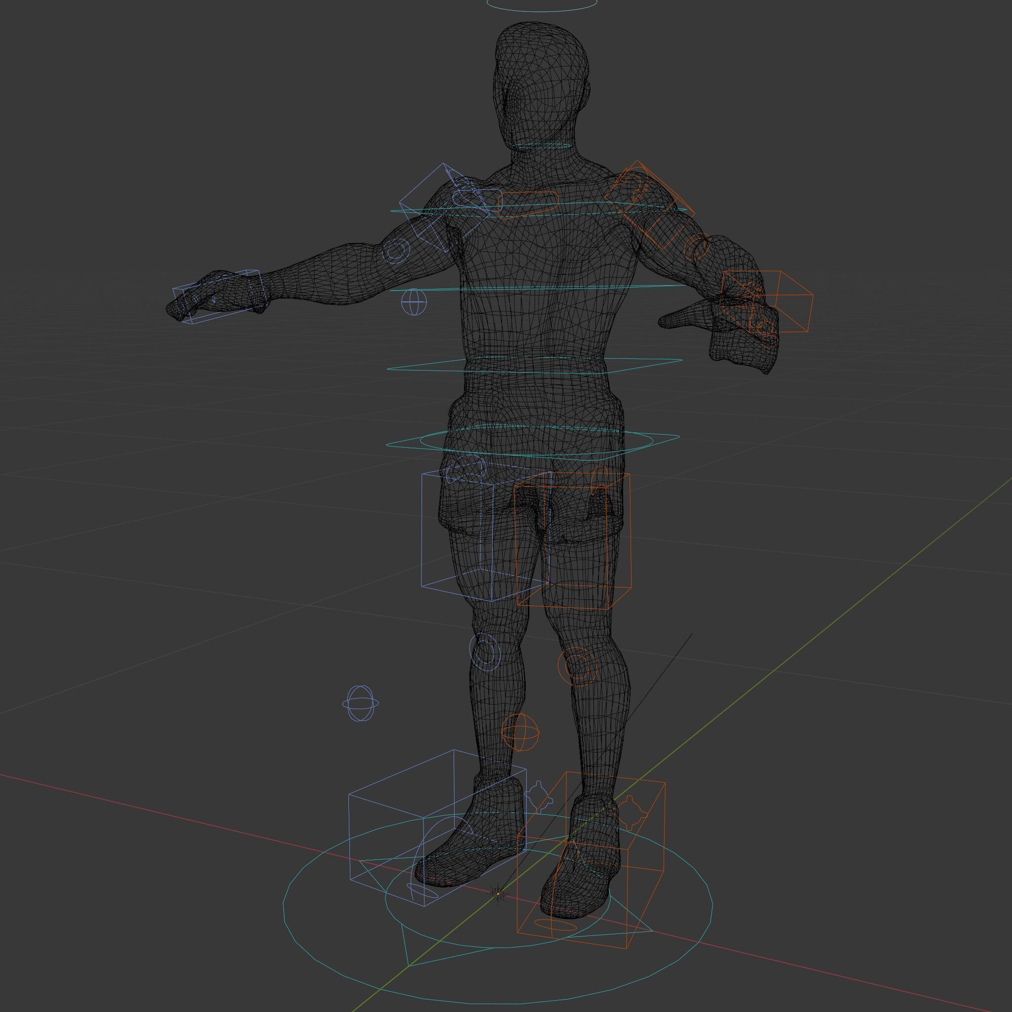 Boxer D Character Model Rigged and Animated Low-poly 3D model_6