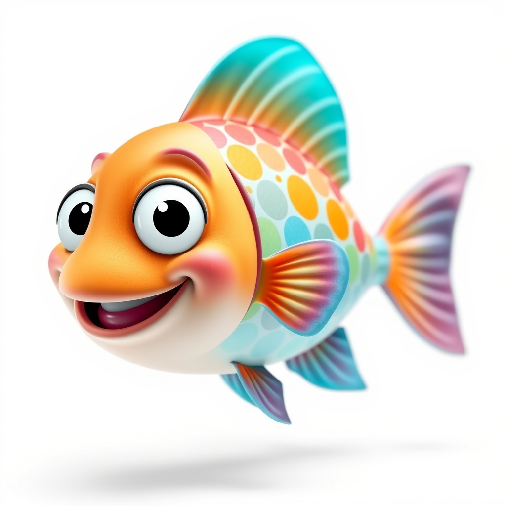 Cartoon Fish Model Pack with Vibrant Colors Low-poly 3D model_2