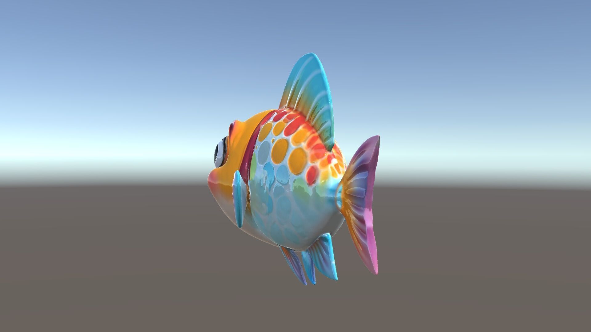 Cartoon Fish Model Pack with Vibrant Colors Low-poly 3D model_5