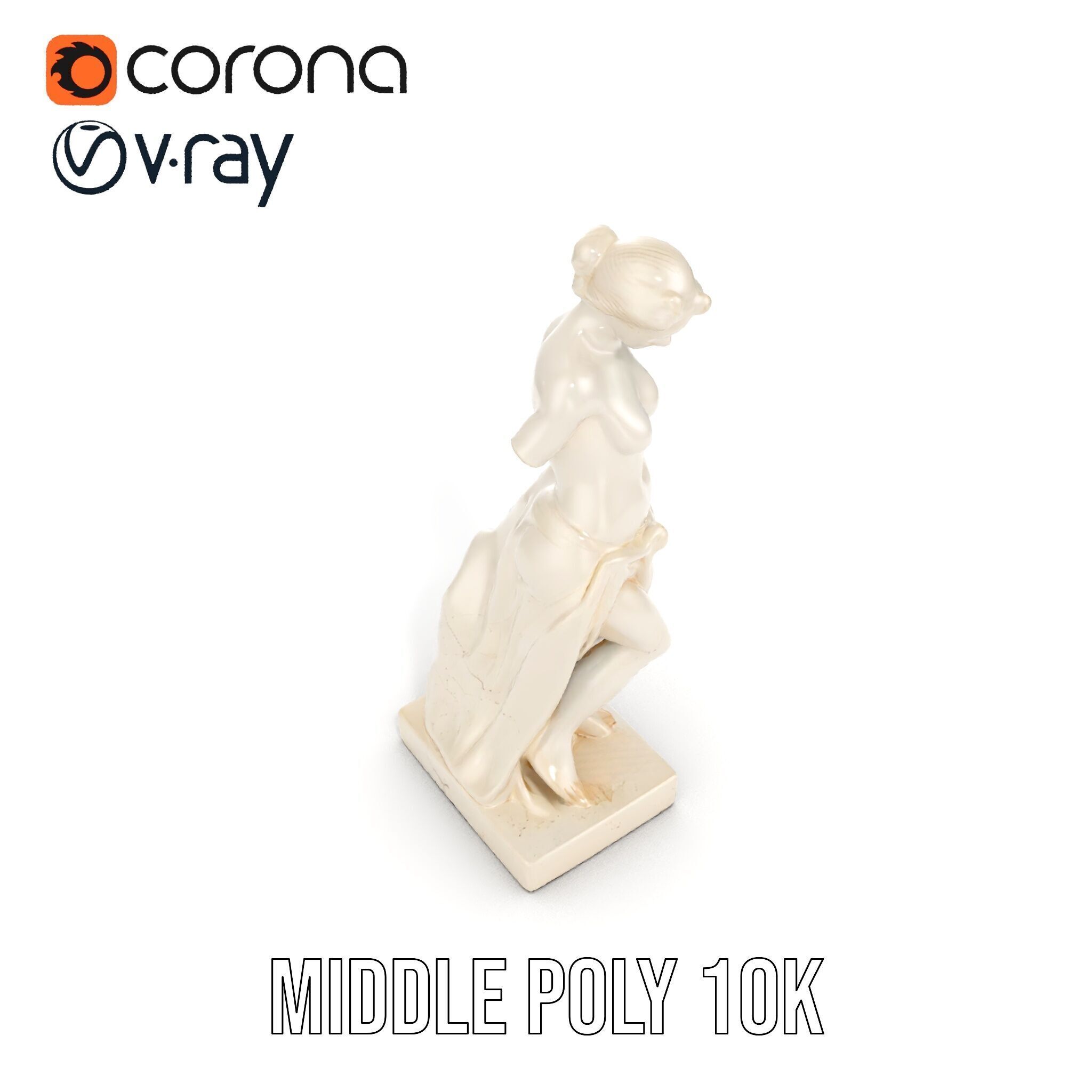 Classical Marble Statue Model Pack Low-poly 3D model_17