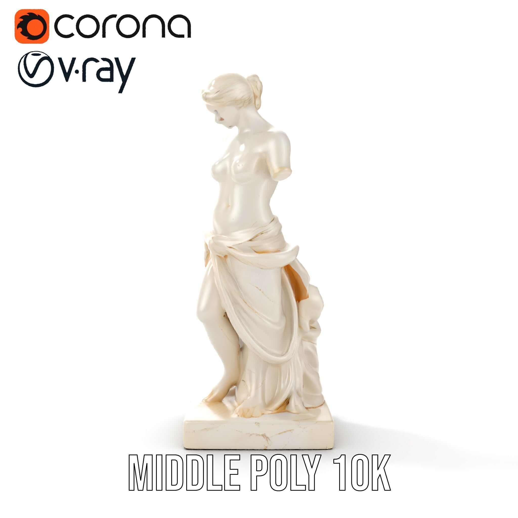 Classical Marble Statue Model Pack Low-poly 3D model_23