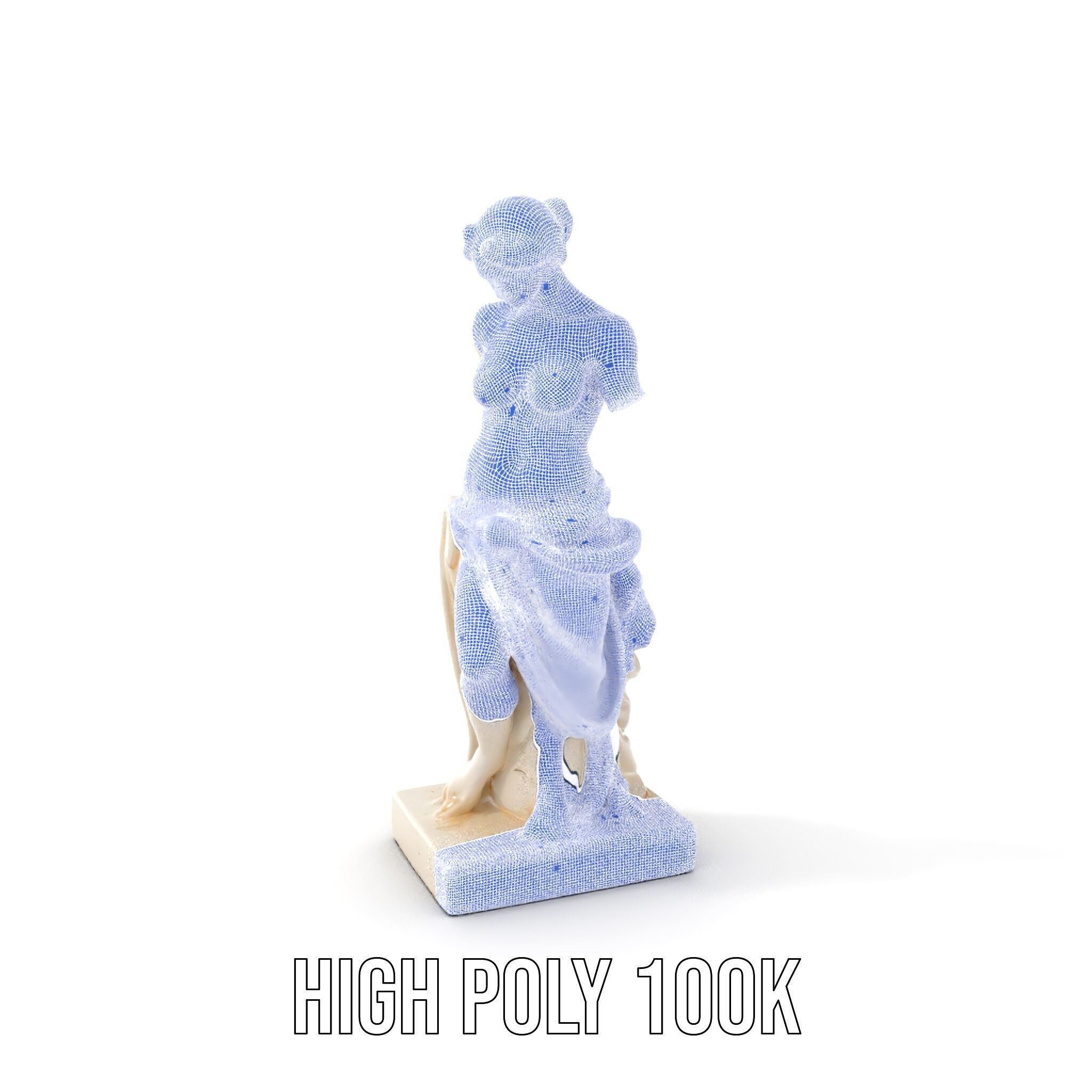 Classical Marble Statue Model Pack Low-poly 3D model_4
