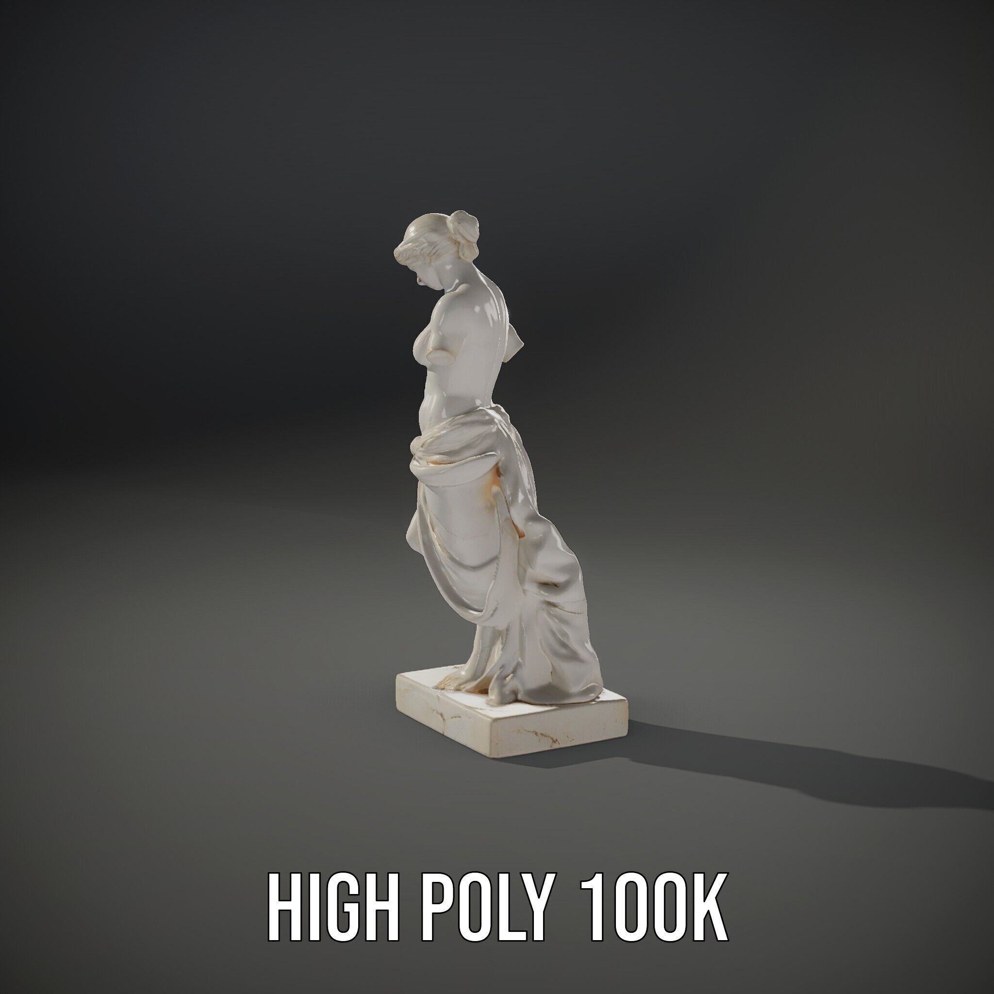 Classical Marble Statue Model Pack Low-poly 3D model_14
