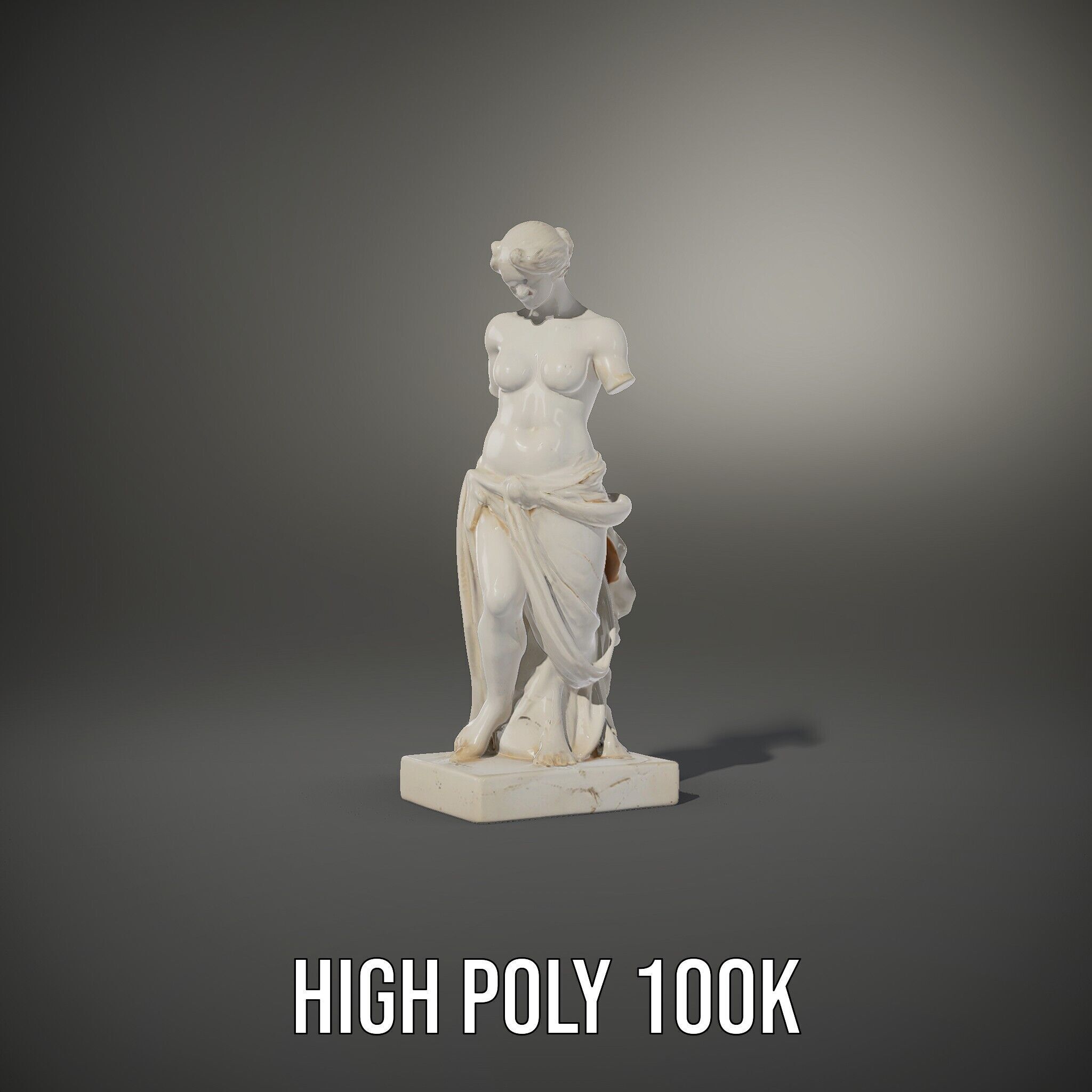 Classical Marble Statue Model Pack Low-poly 3D model_11