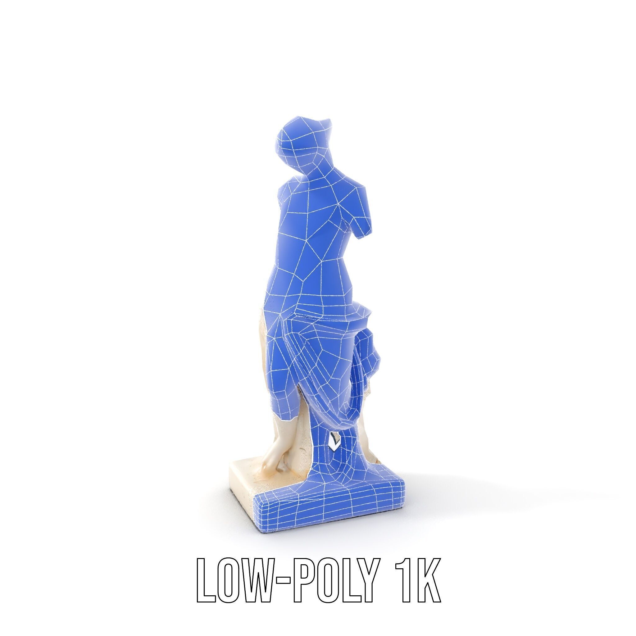 Classical Marble Statue Model Pack Low-poly 3D model_18