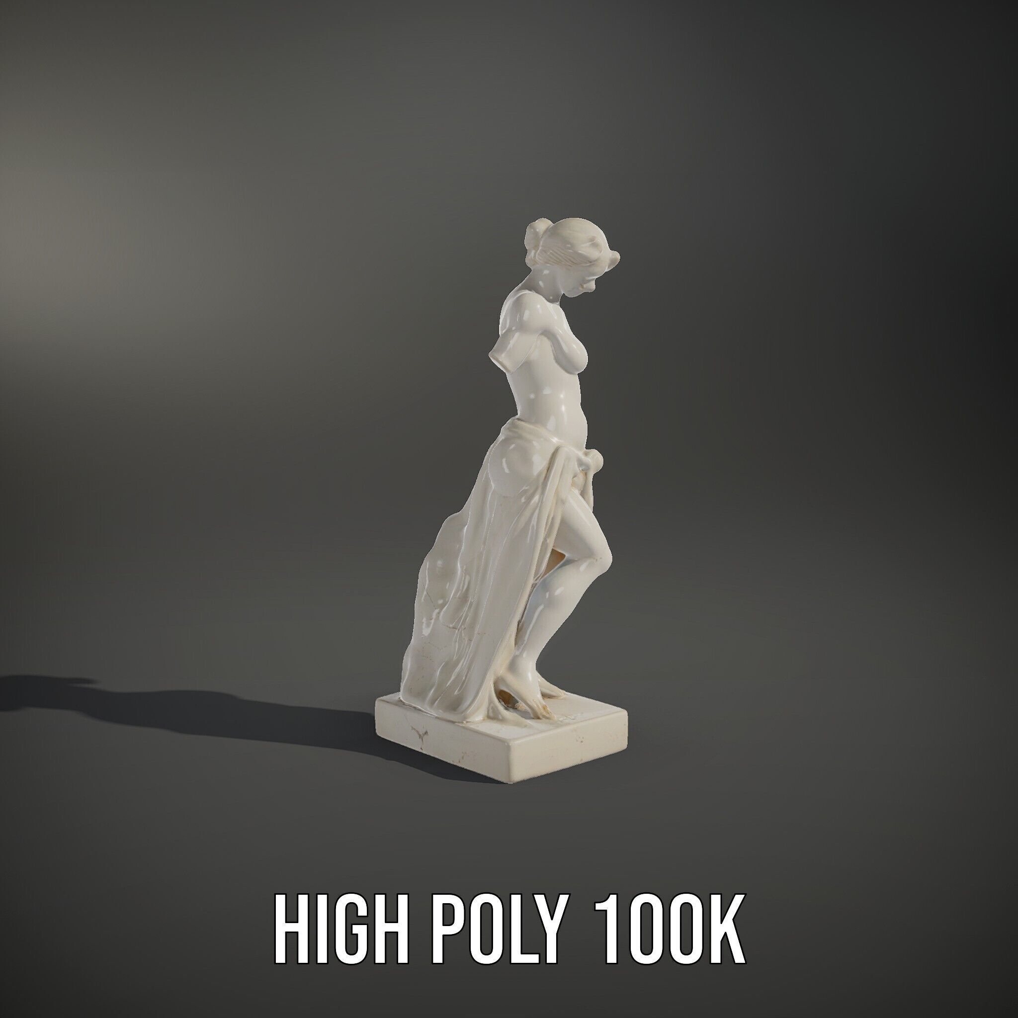 Classical Marble Statue Model Pack Low-poly 3D model_8
