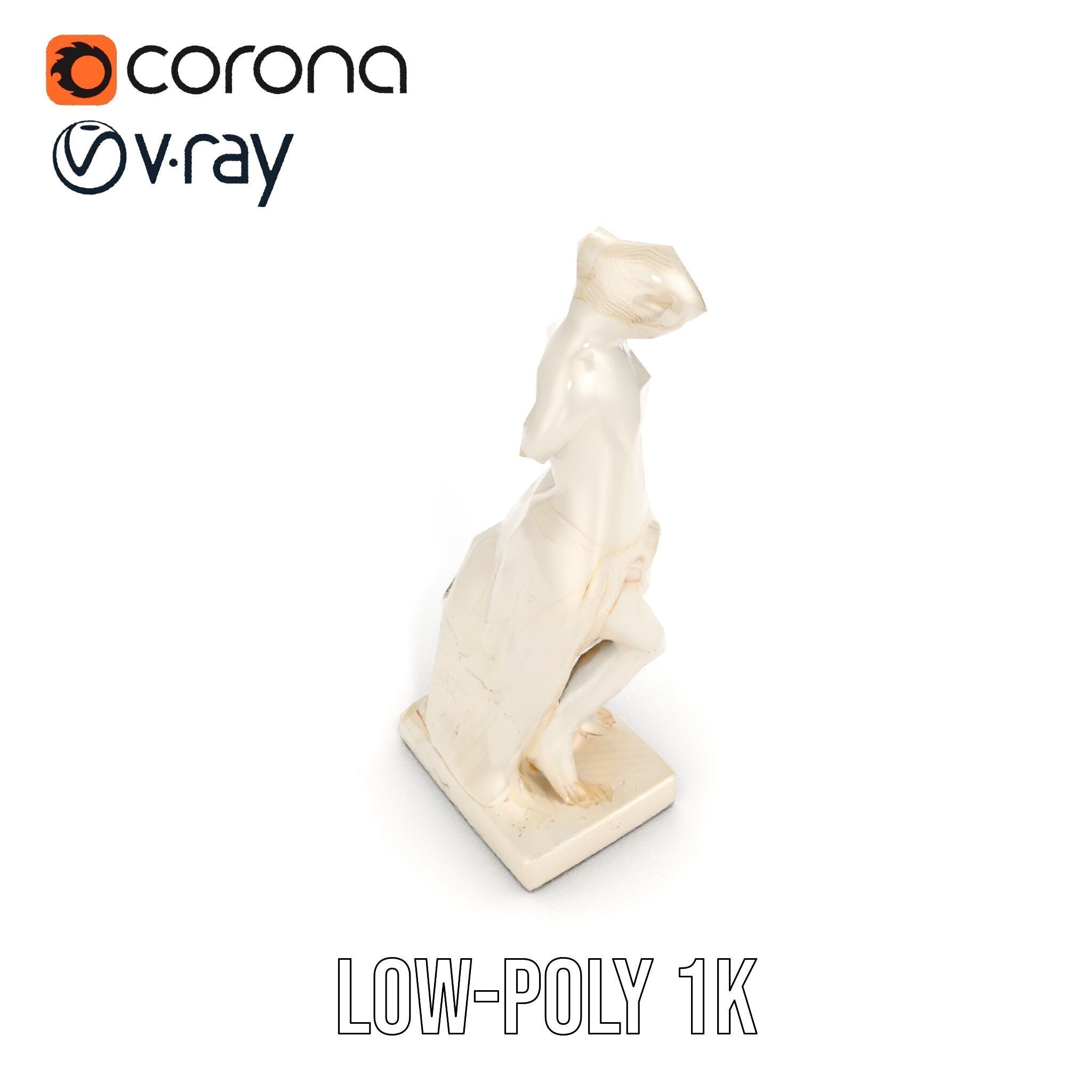 Classical Marble Statue Model Pack Low-poly 3D model_24