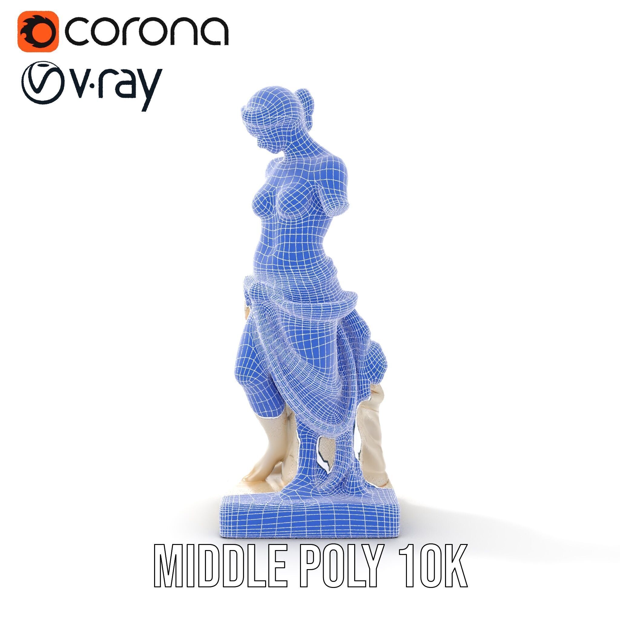 Classical Marble Statue Model Pack Low-poly 3D model_26