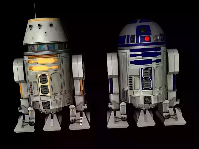 R2D2 and R5D4 Droids Star Wars