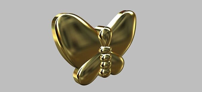 Butterfly Childrens Earring 3D print model