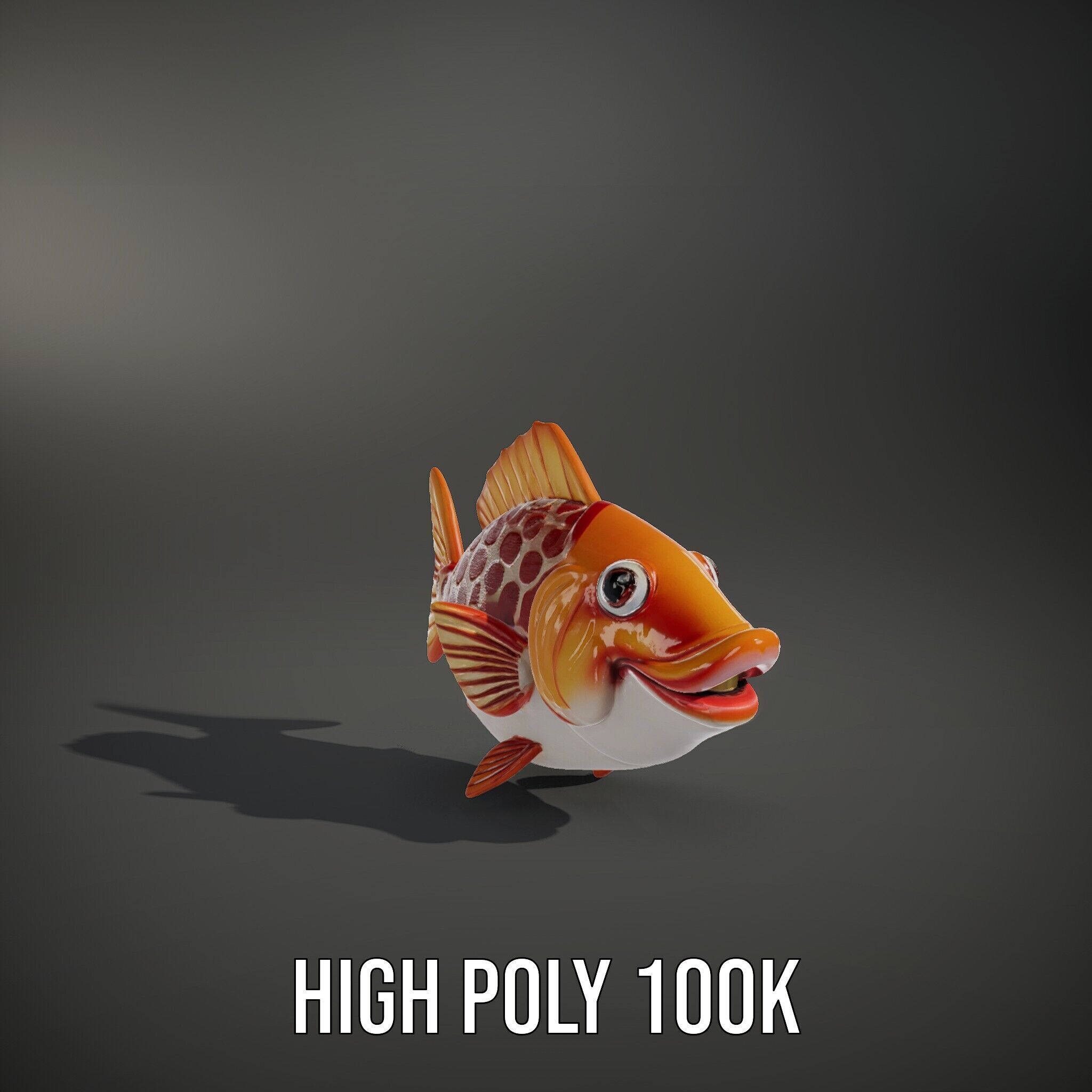 Cartoon Fish Character D Model Pack Low-poly 3D model_11
