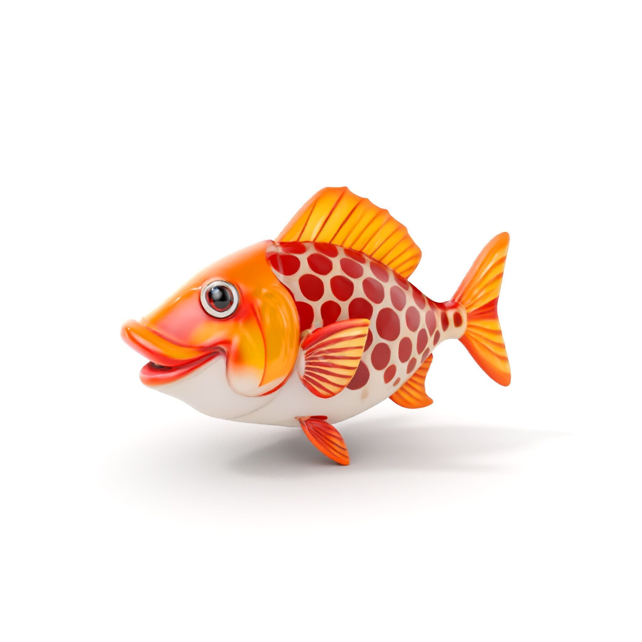 Cartoon Fish Character D Model Pack Low-poly 3D model_7