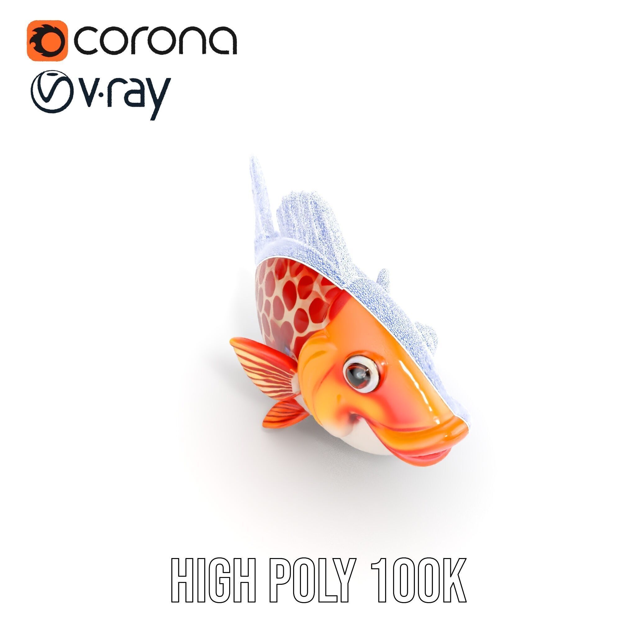 Cartoon Fish Character D Model Pack Low-poly 3D model_30