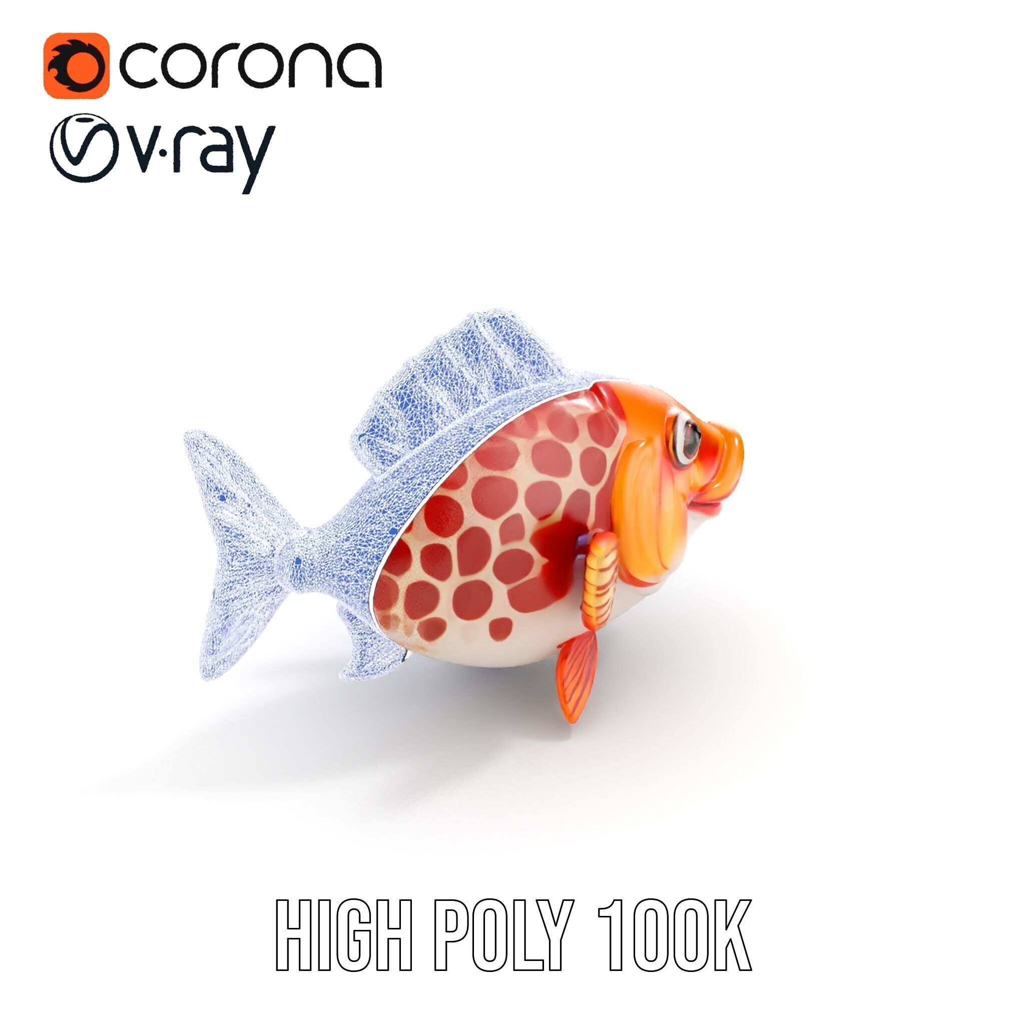 Cartoon Fish Character D Model Pack Low-poly 3D model_28