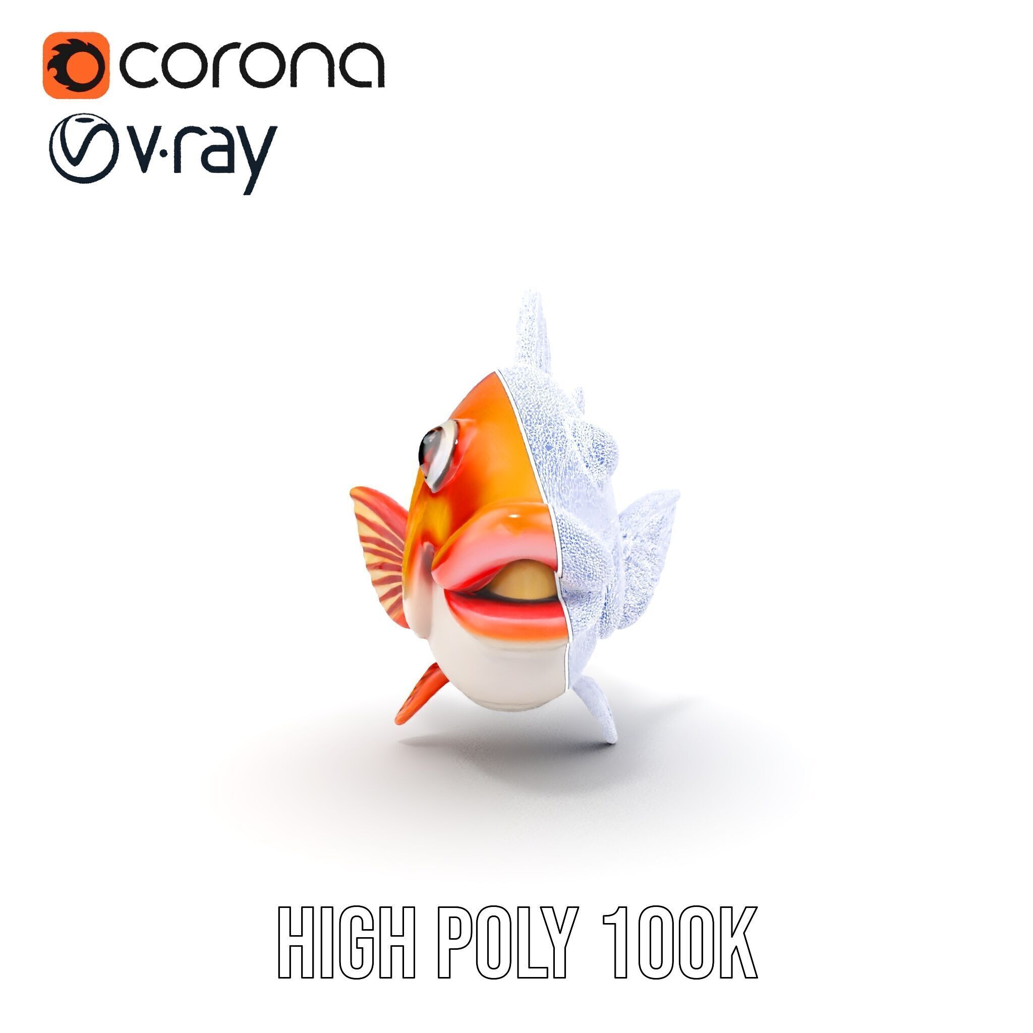 Cartoon Fish Character D Model Pack Low-poly 3D model_36
