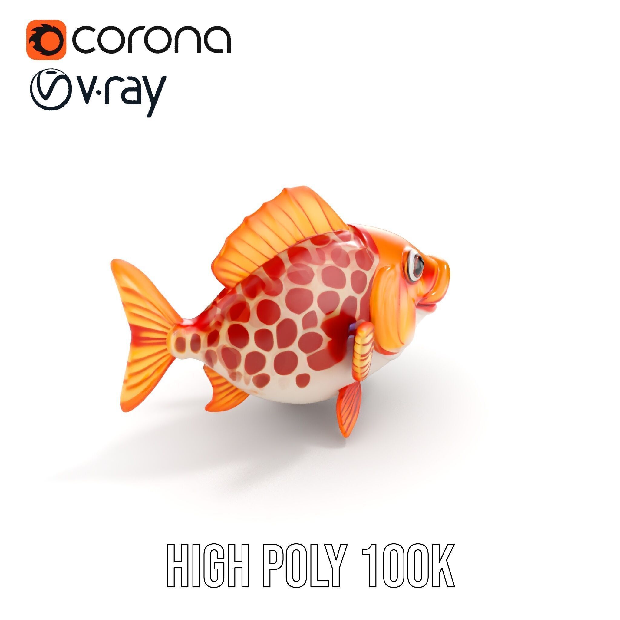 Cartoon Fish Character D Model Pack Low-poly 3D model_19