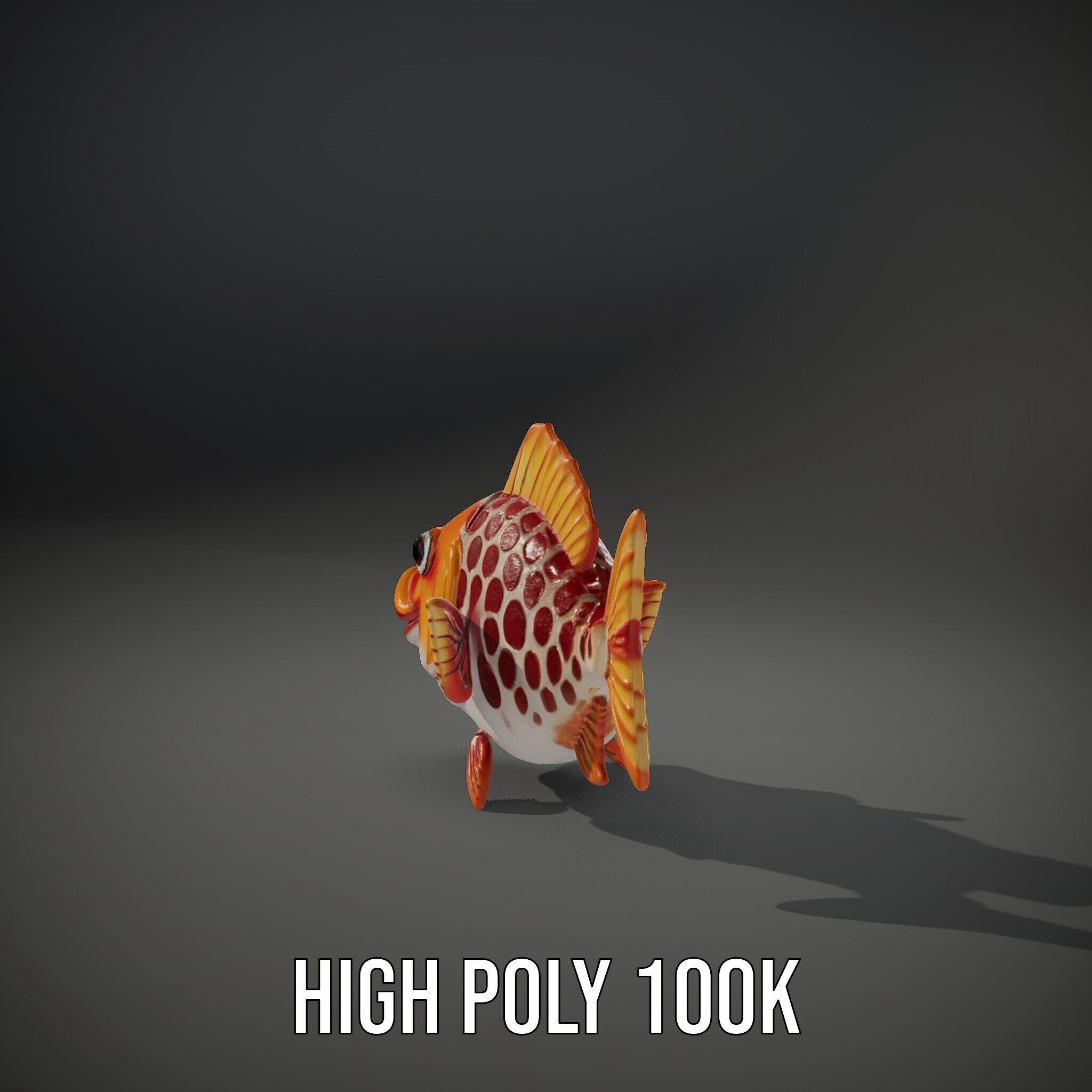 Cartoon Fish Character D Model Pack Low-poly 3D model_14