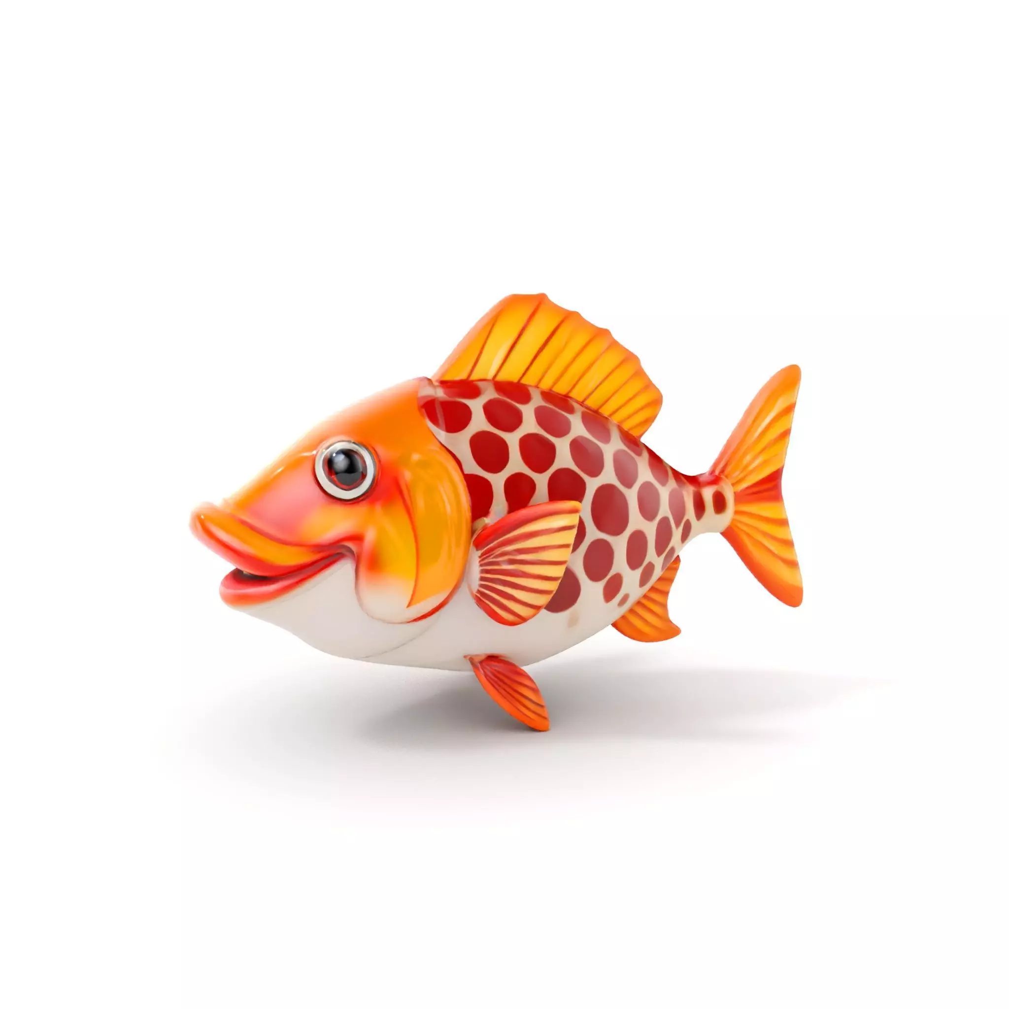 Cartoon Fish Character D Model Pack Low-poly 3D model_0