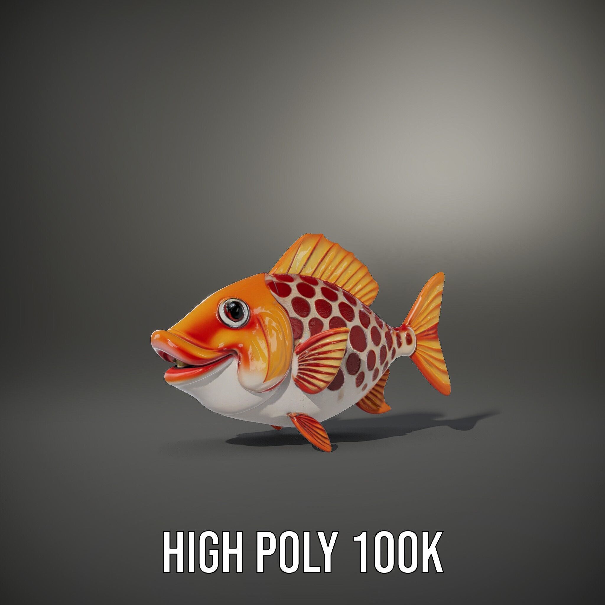 Cartoon Fish Character D Model Pack Low-poly 3D model_8