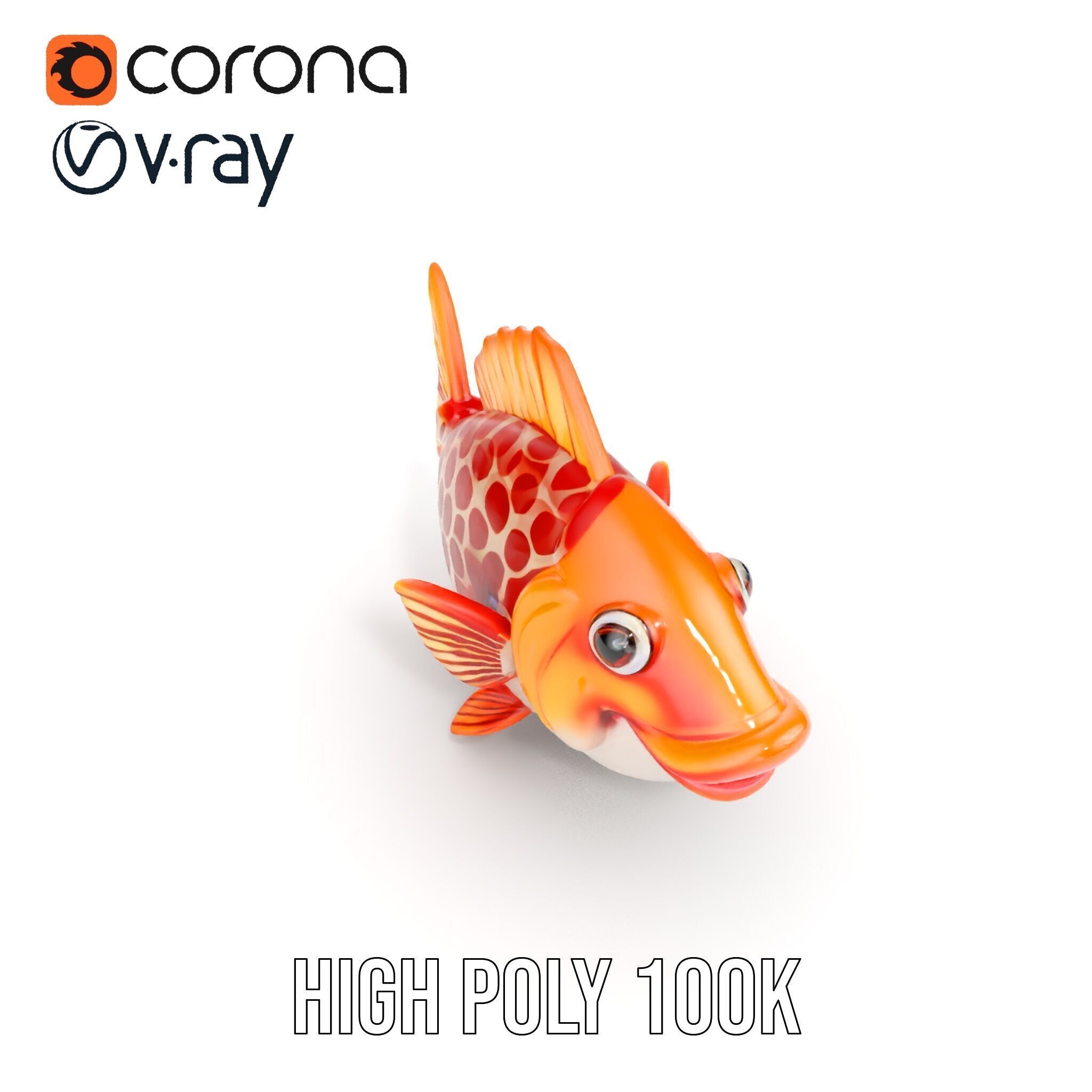 Cartoon Fish Character D Model Pack Low-poly 3D model_27
