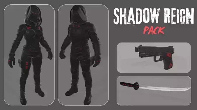 Shadow Reign Pack Characters and Weapons