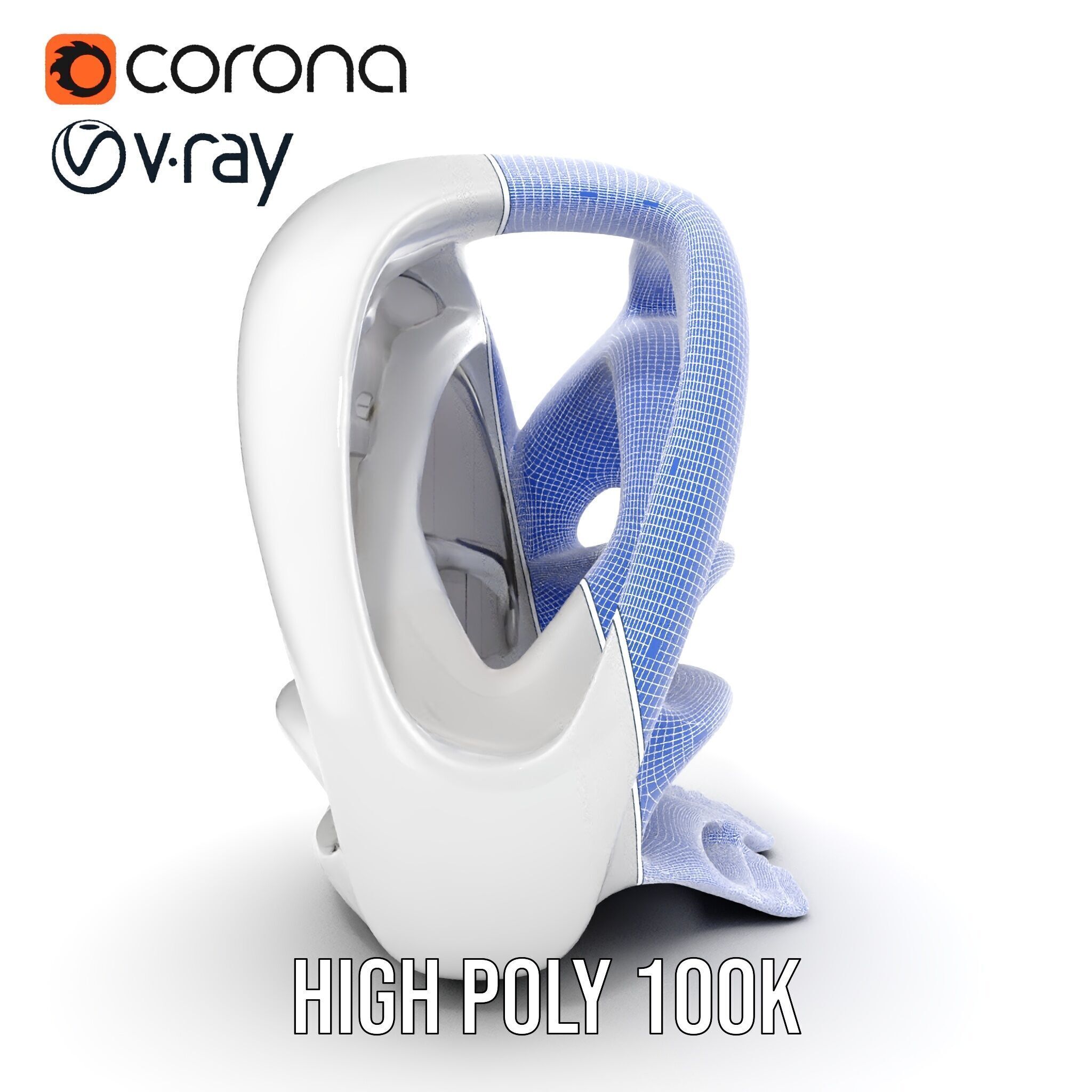 Futuristic Organic Architecture Model Pack Low-poly 3D model_38