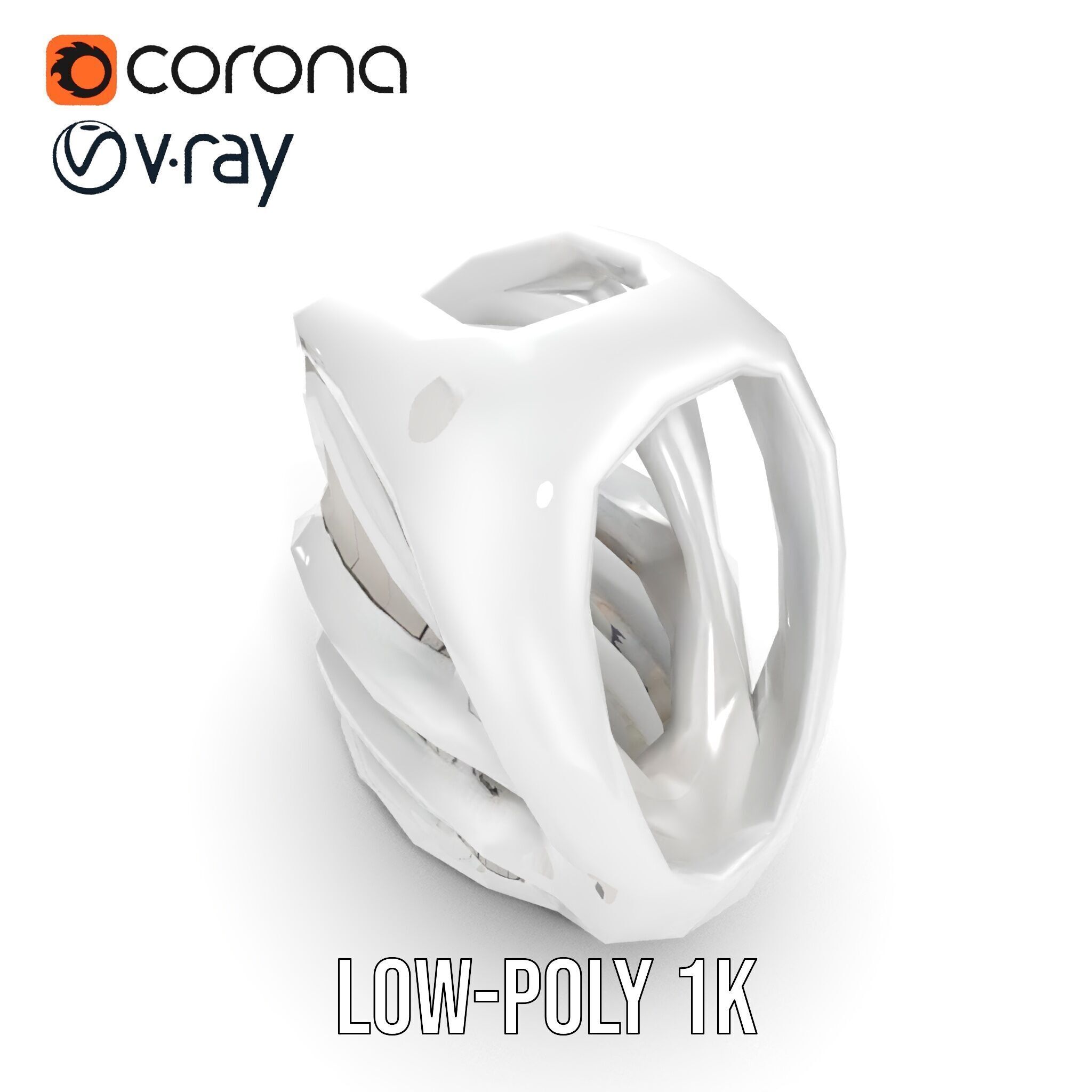 Futuristic Organic Architecture Model Pack Low-poly 3D model_20