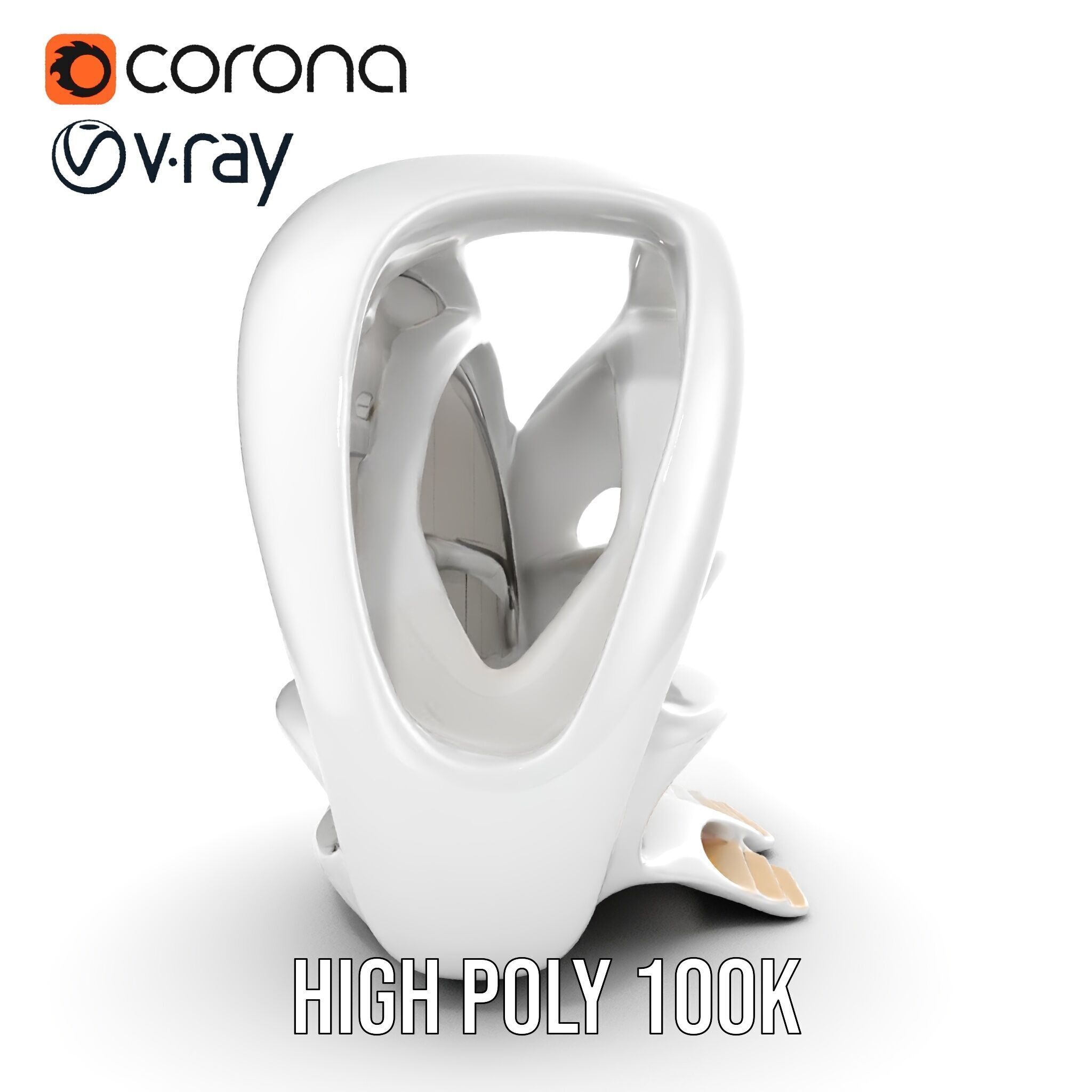 Futuristic Organic Architecture Model Pack Low-poly 3D model_27