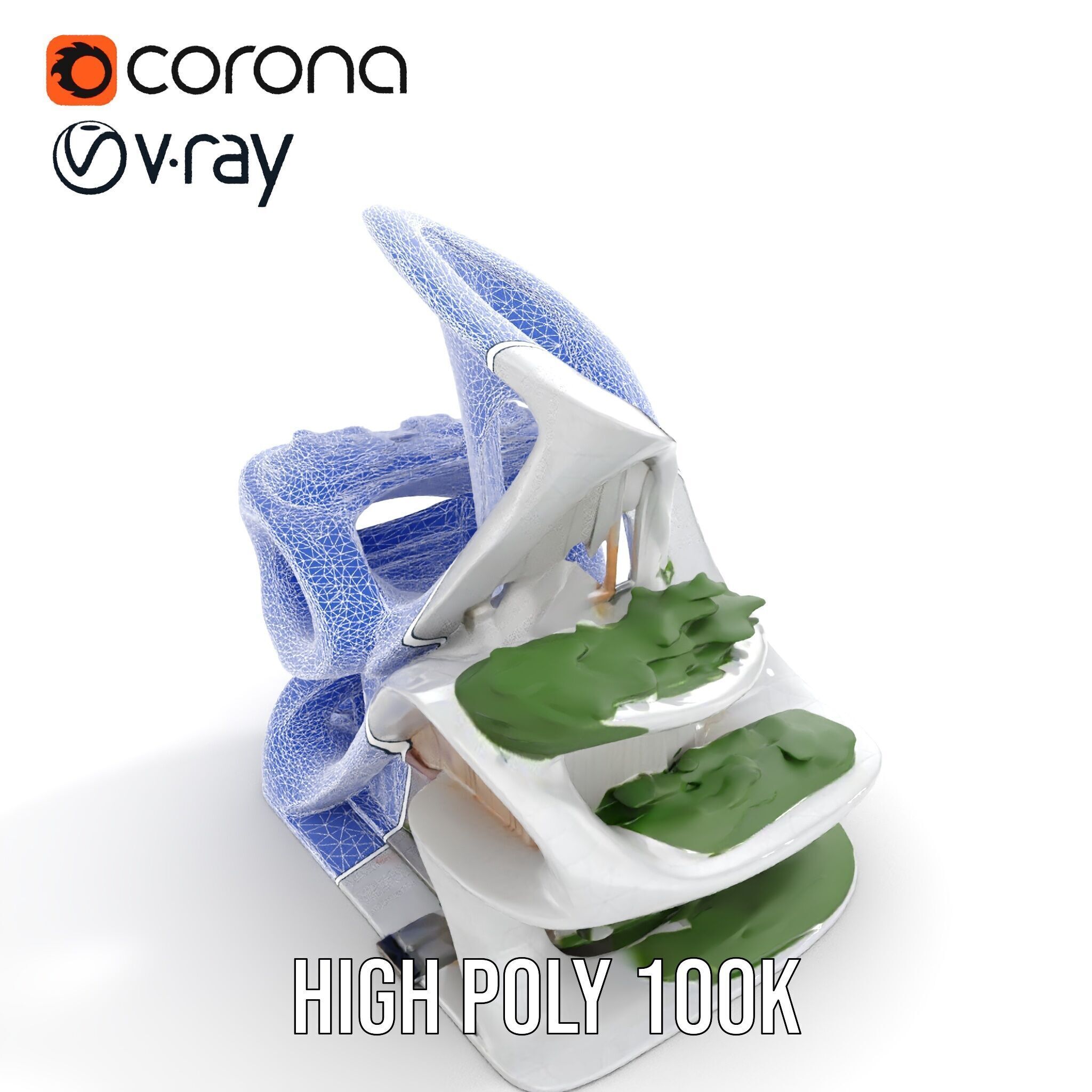 Futuristic Architectural Building D Model Pack Low-poly 3D model_20