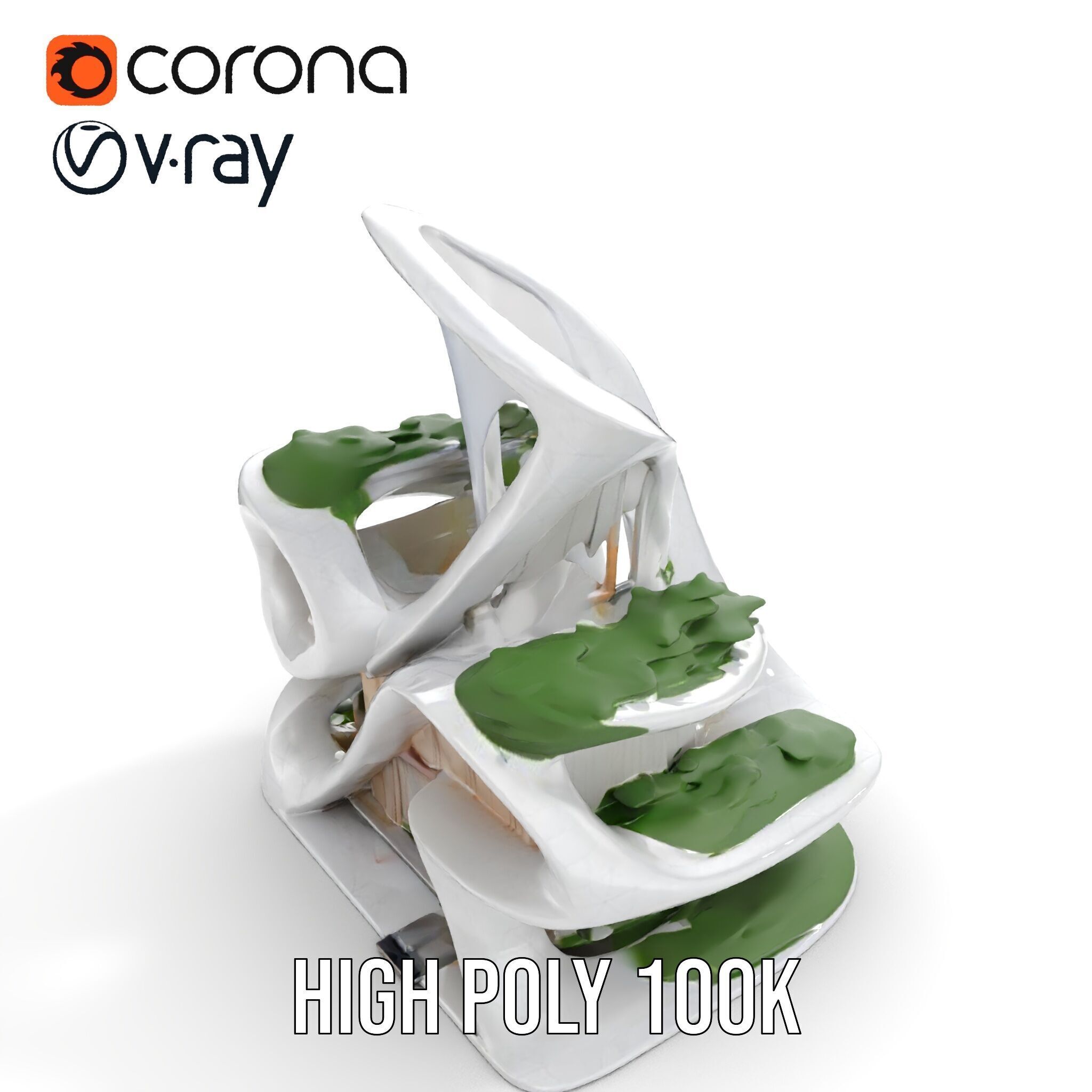 Futuristic Architectural Building D Model Pack Low-poly 3D model_23