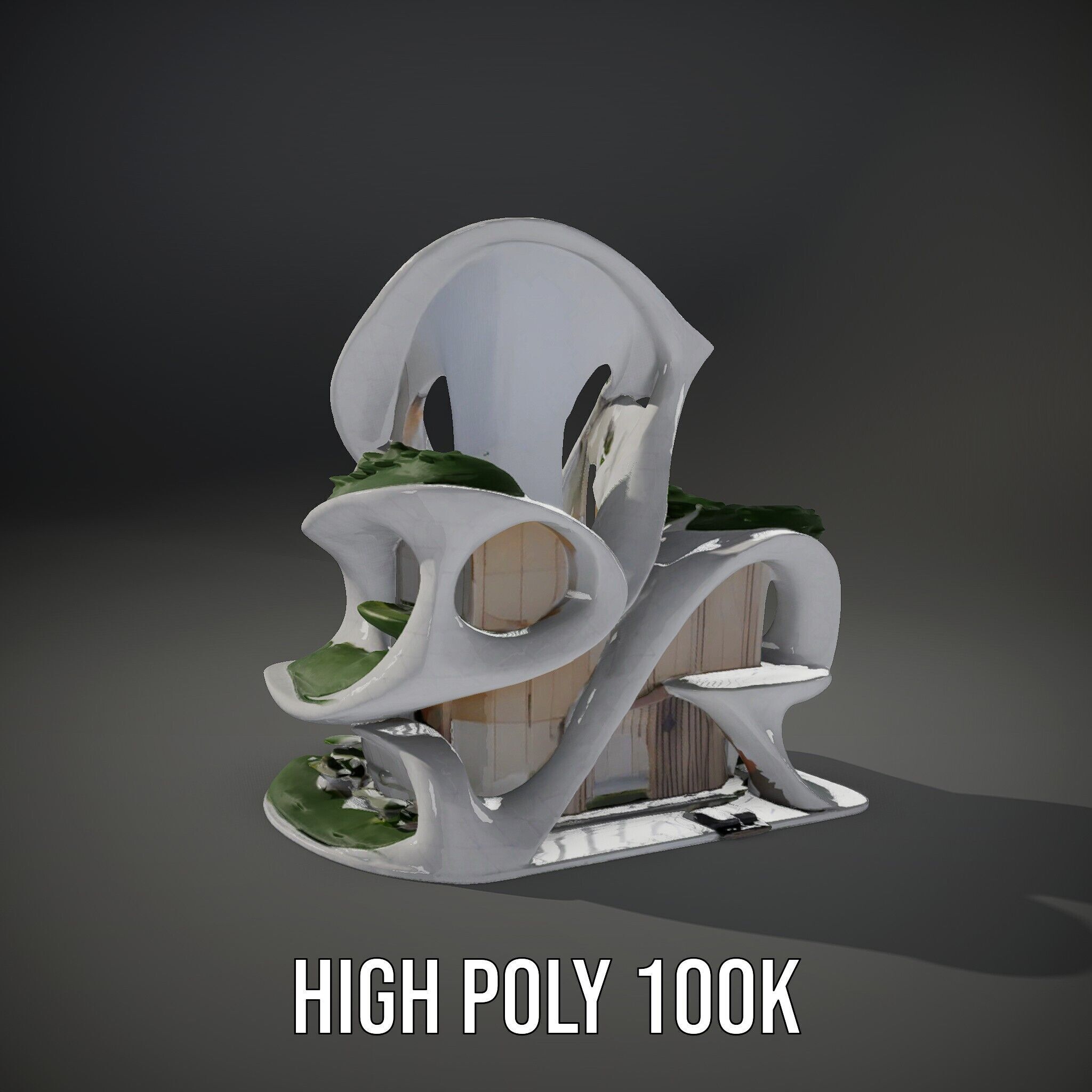 Futuristic Architectural Building D Model Pack Low-poly 3D model_8