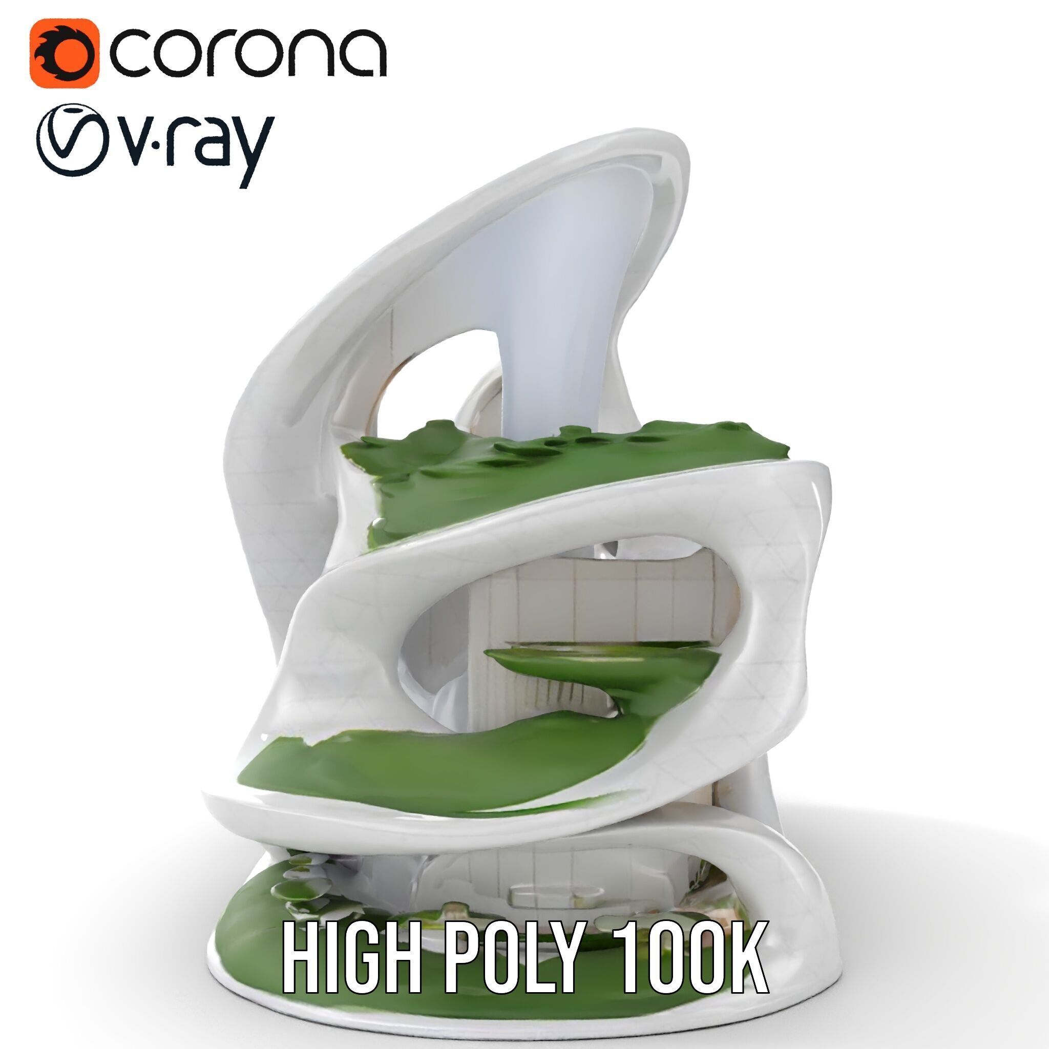 Futuristic Architectural Building D Model Pack Low-poly 3D model_18